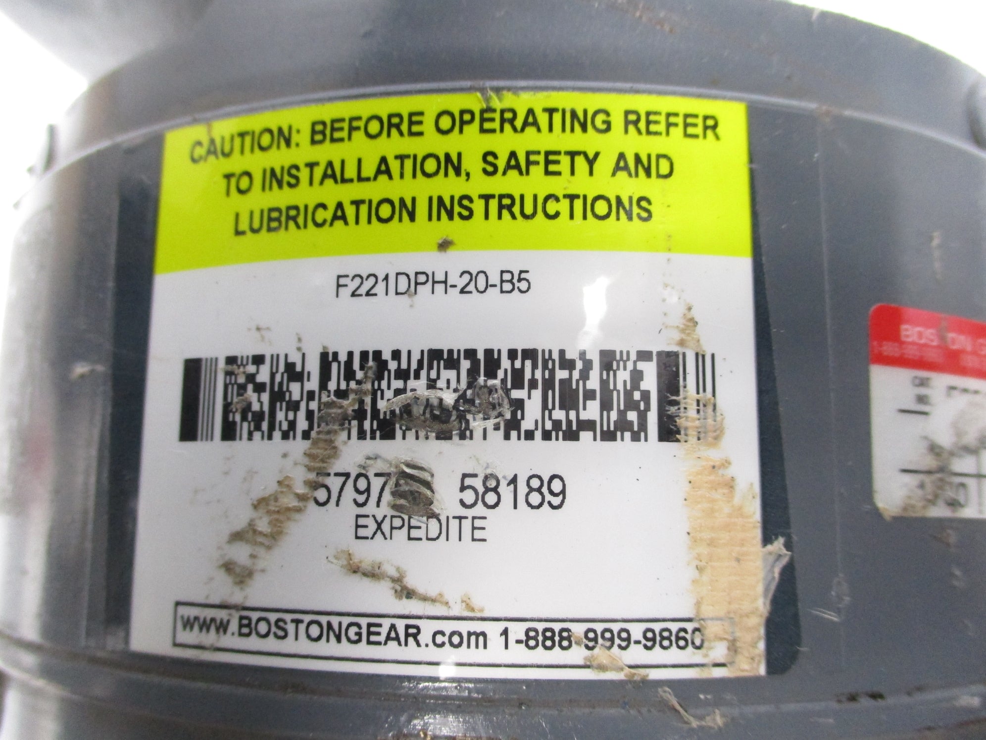 BOSTON GEAR F221DPH-20-B5 579765 UNMP