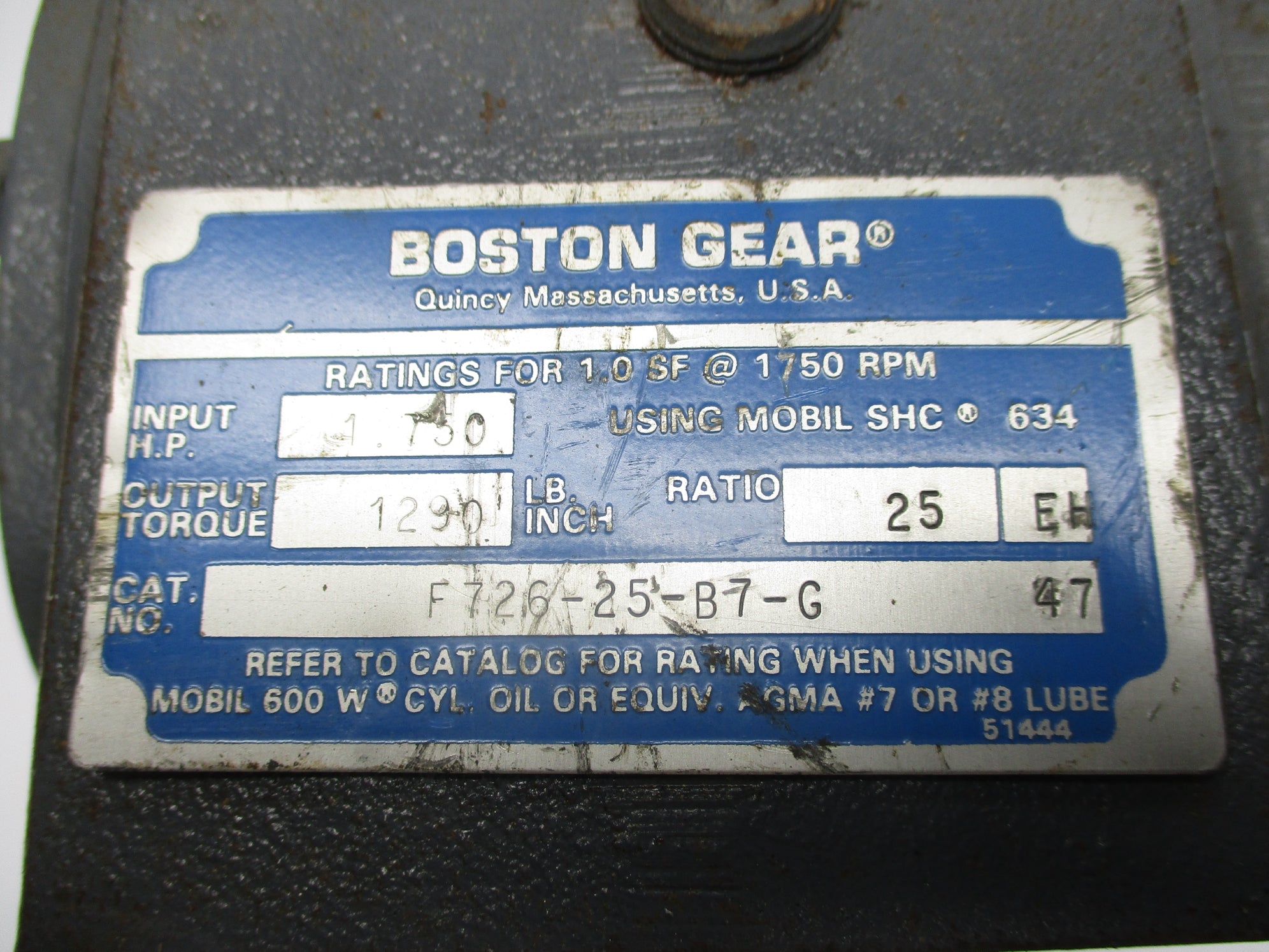 BOSTON GEAR F726-25-B7-G UNMP