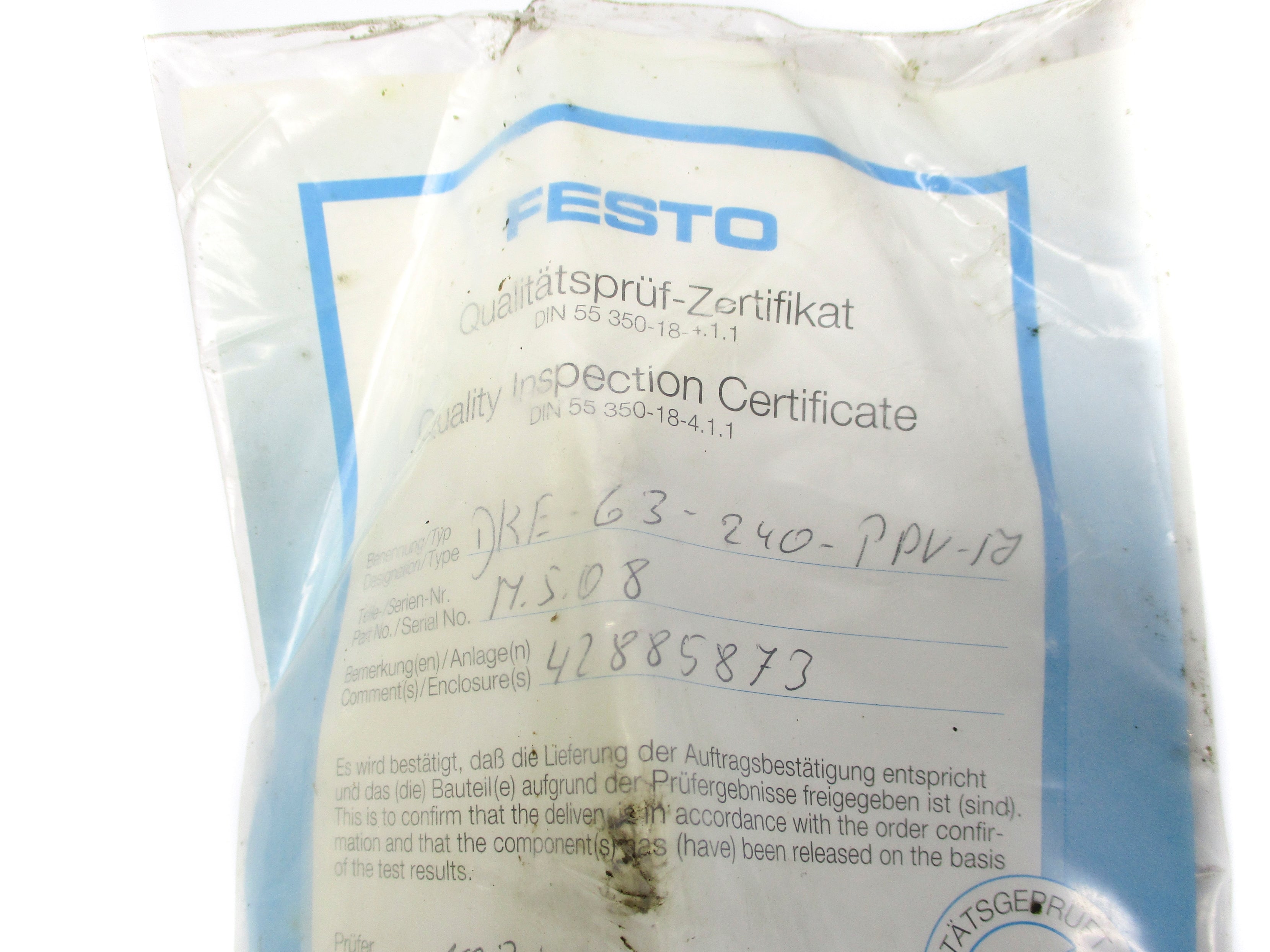 FESTO DKE-63-240-PPV-A NSNP