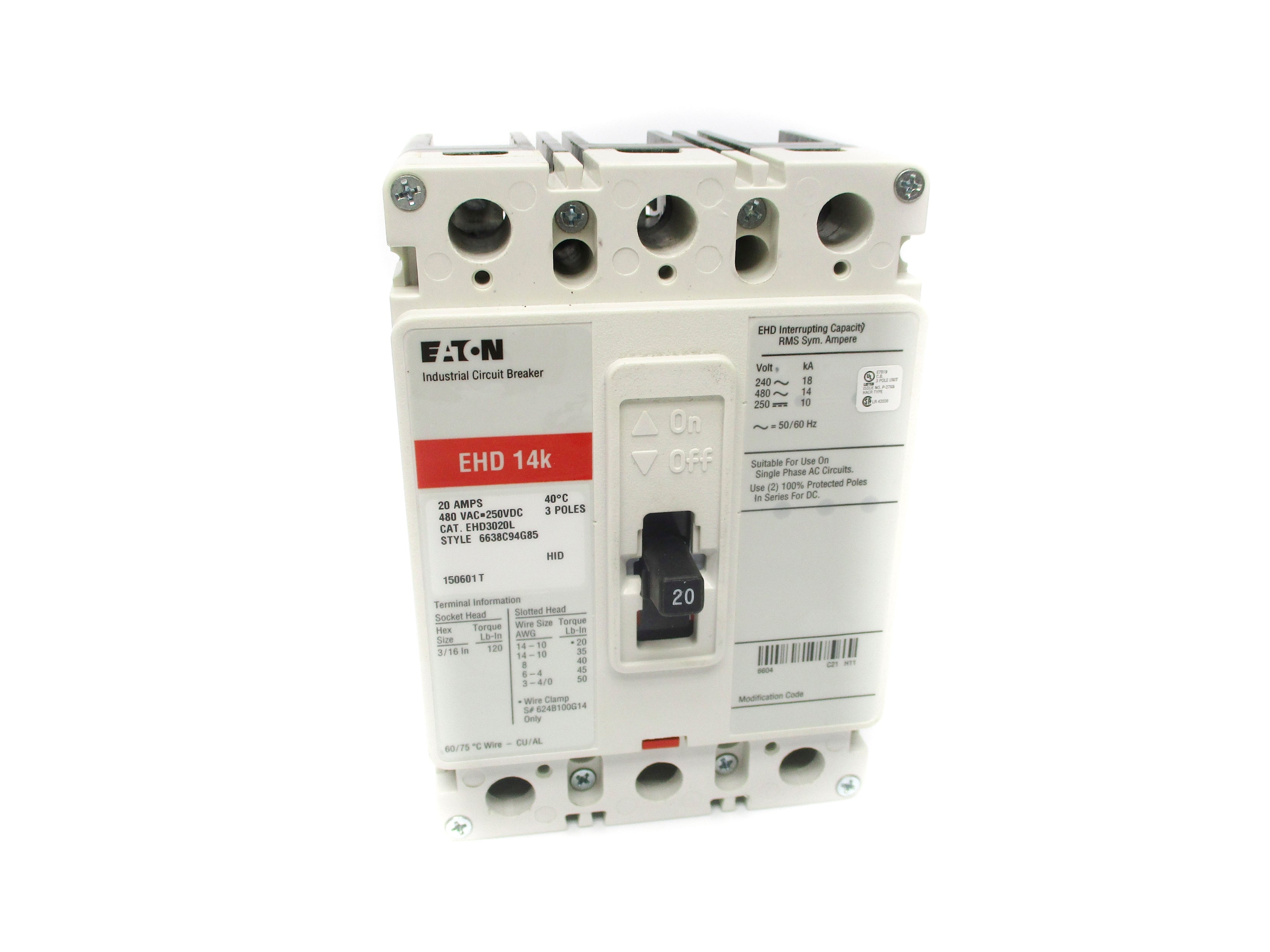 EATON EHD3020L SER. C 20A NSMP