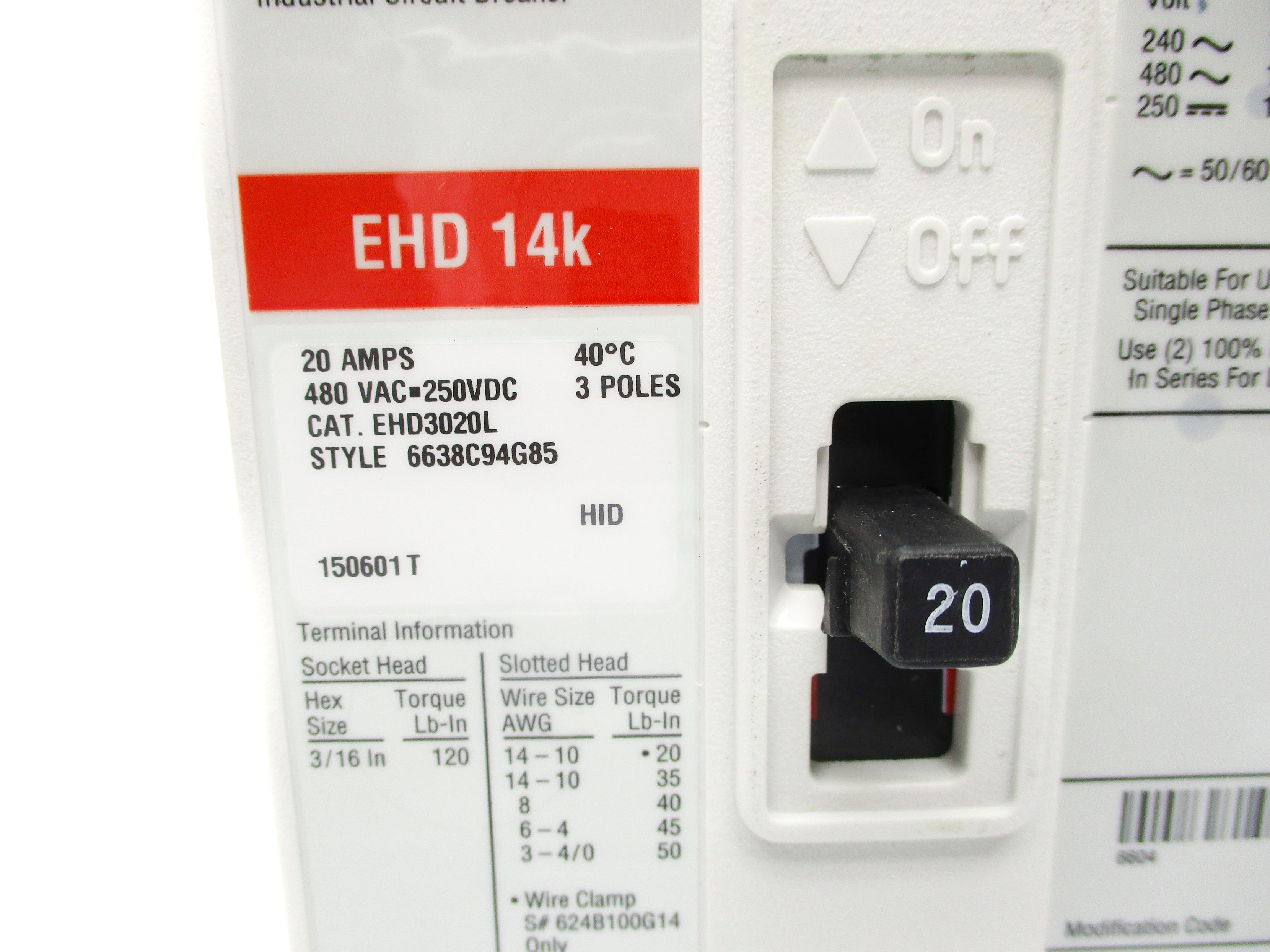 EATON EHD3020L SER. C 20A NSMP