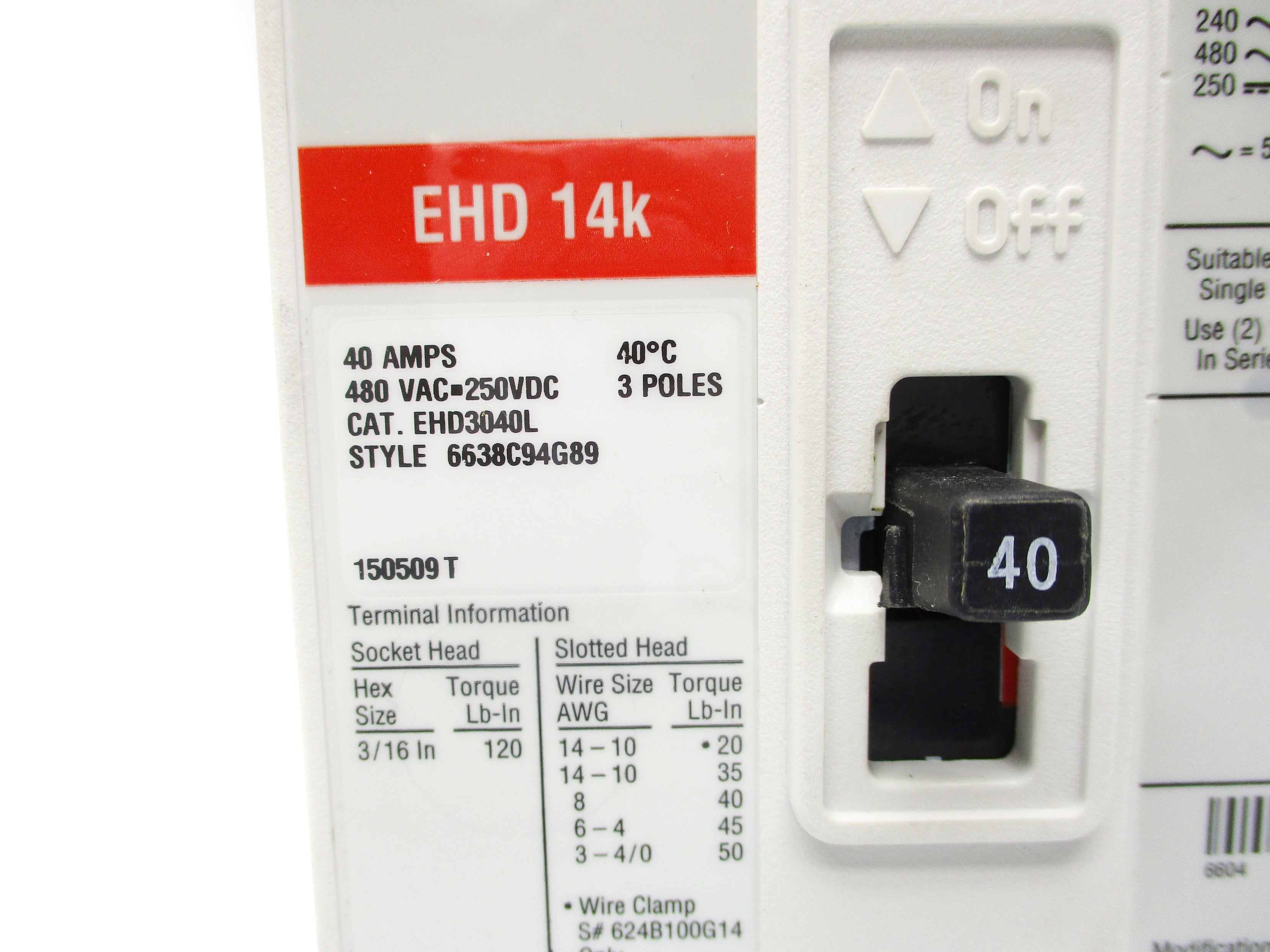 EATON EHD3040L SER. C 40A NSMP