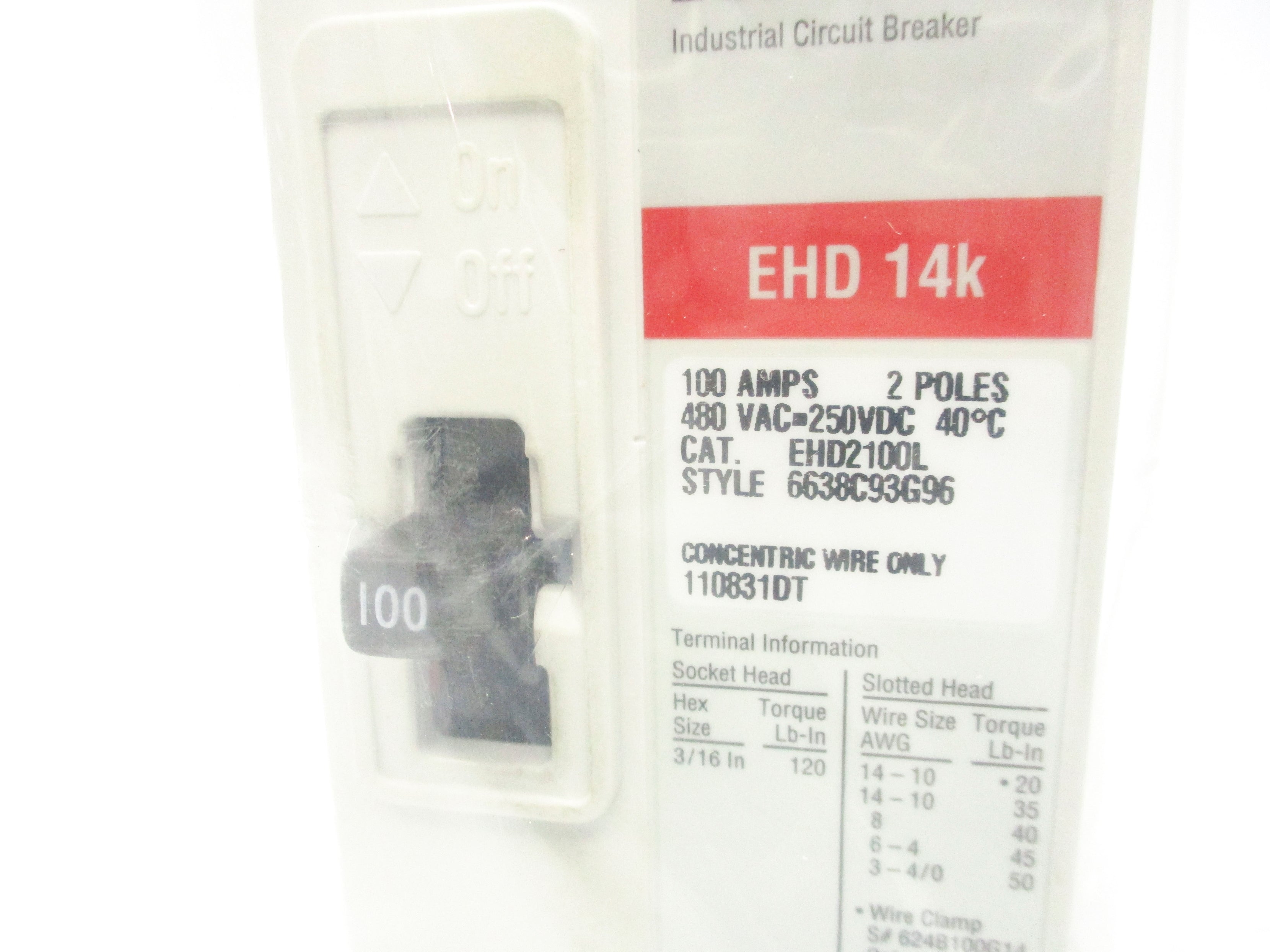 EATON EHD2100L SER. C 480VAC 100A NSMP