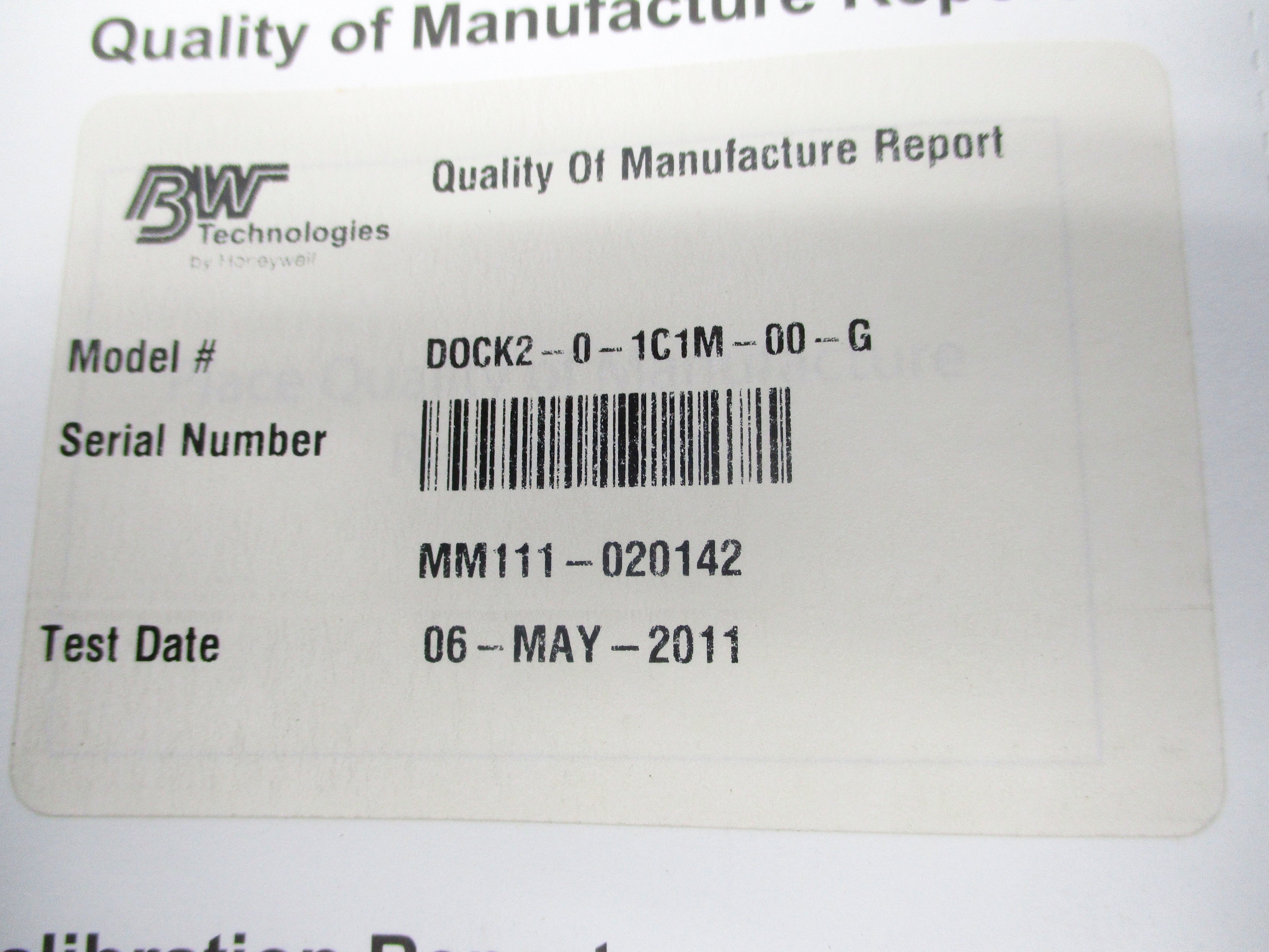 BW DOCK2-0-1C1M-00-G NSMP