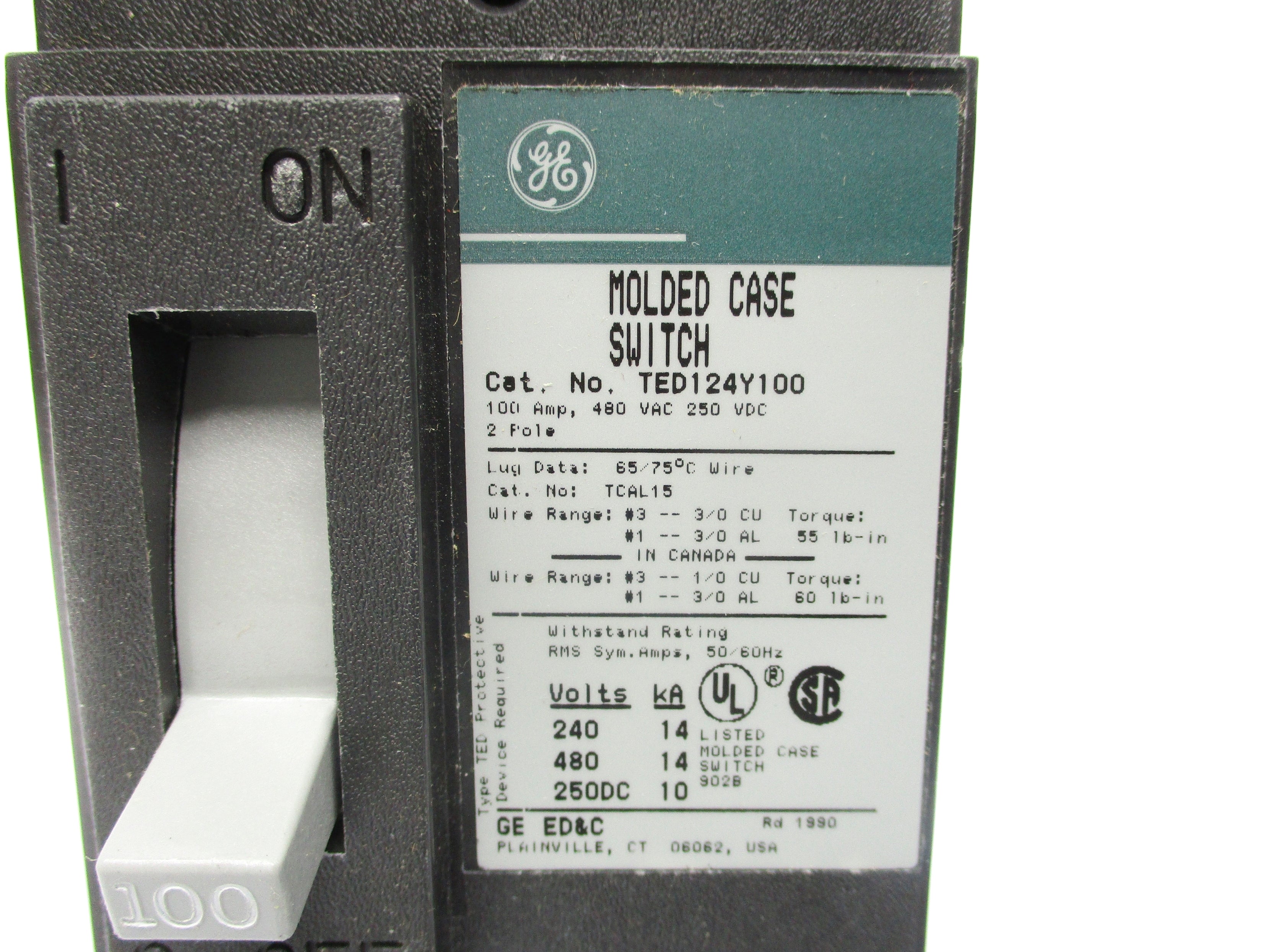 GENERAL ELECTRIC TED124Y100 100A NSMP