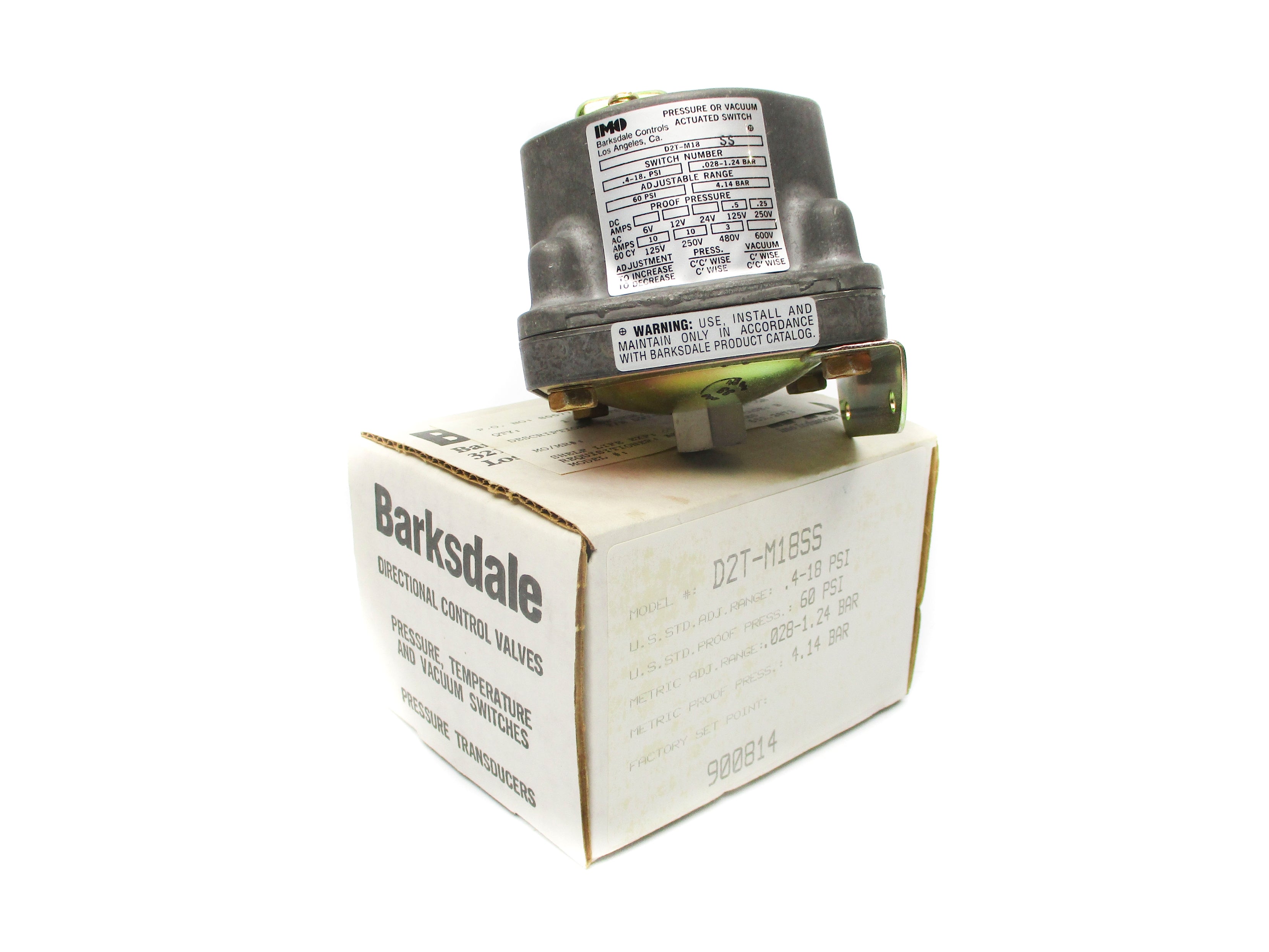 BARKSDALE D2T-M18SS 60 PSI NSMP