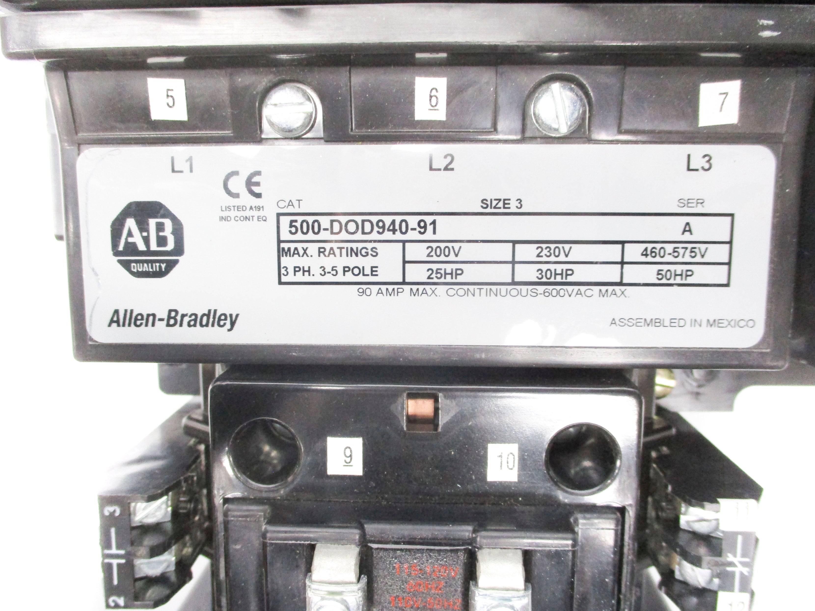INDUSTRIAL SPARE PART 500-DOD940-91 SER. A UNMP