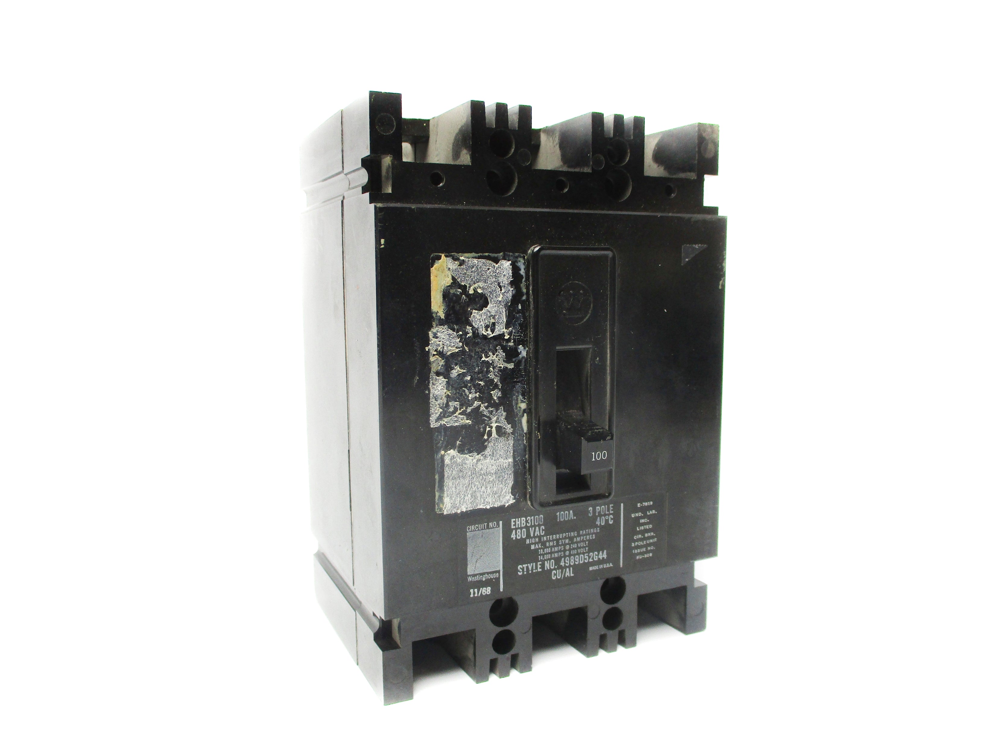 WESTINGHOUSE EHB3100 100A UNMP