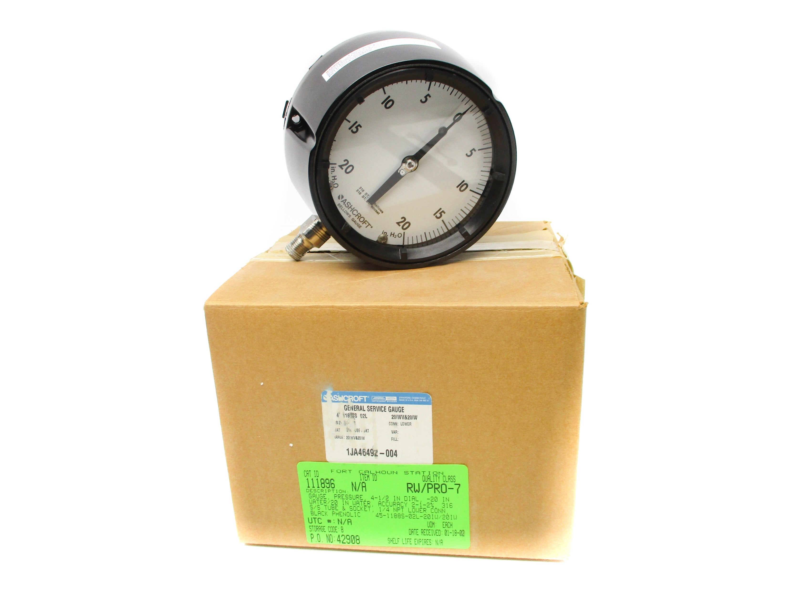ASHCROFT 45-1188SS-02L-20IWV/20IW NSMP