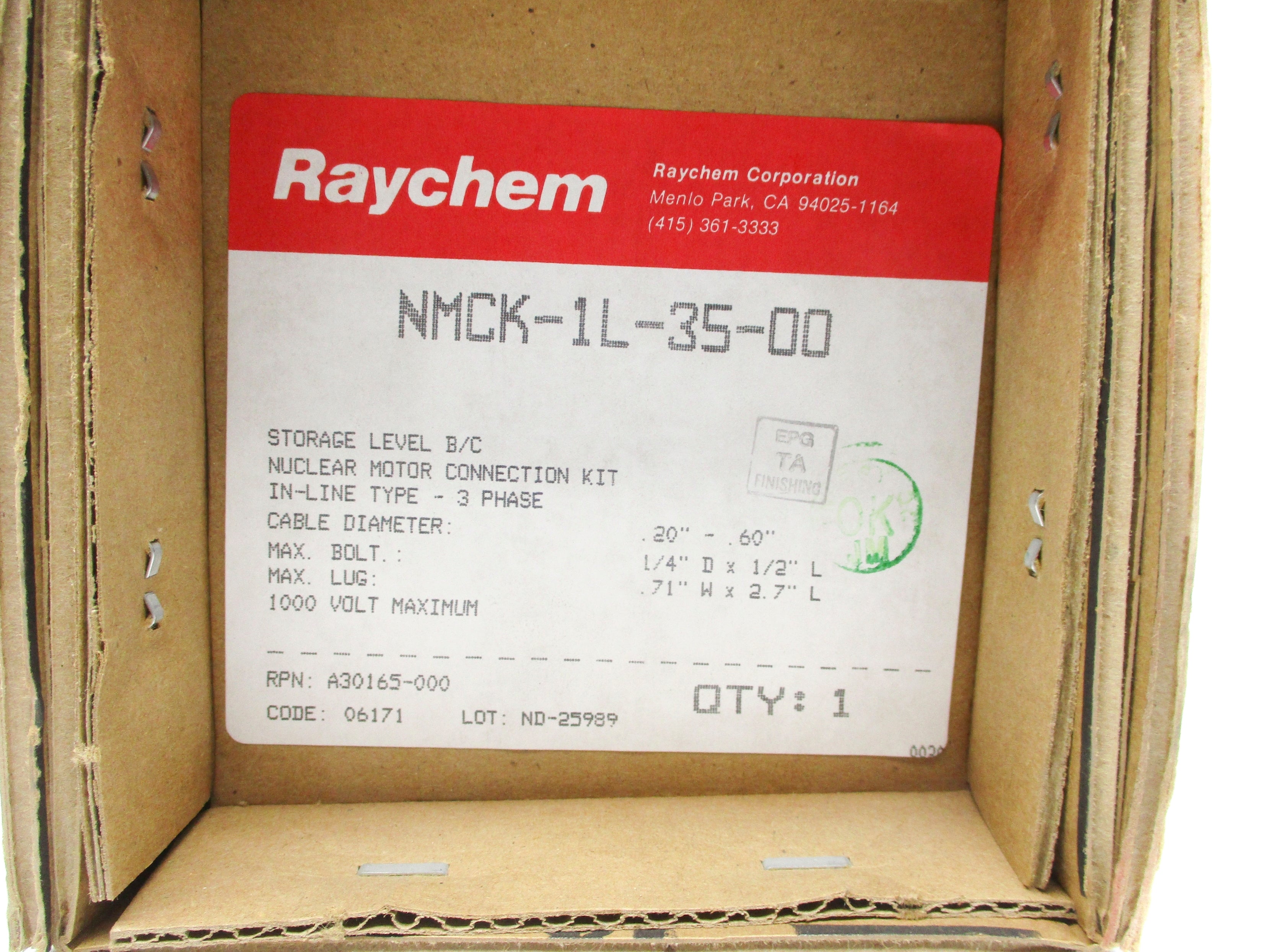 RAYCHEM NMCK-1L-35-00 NSFS