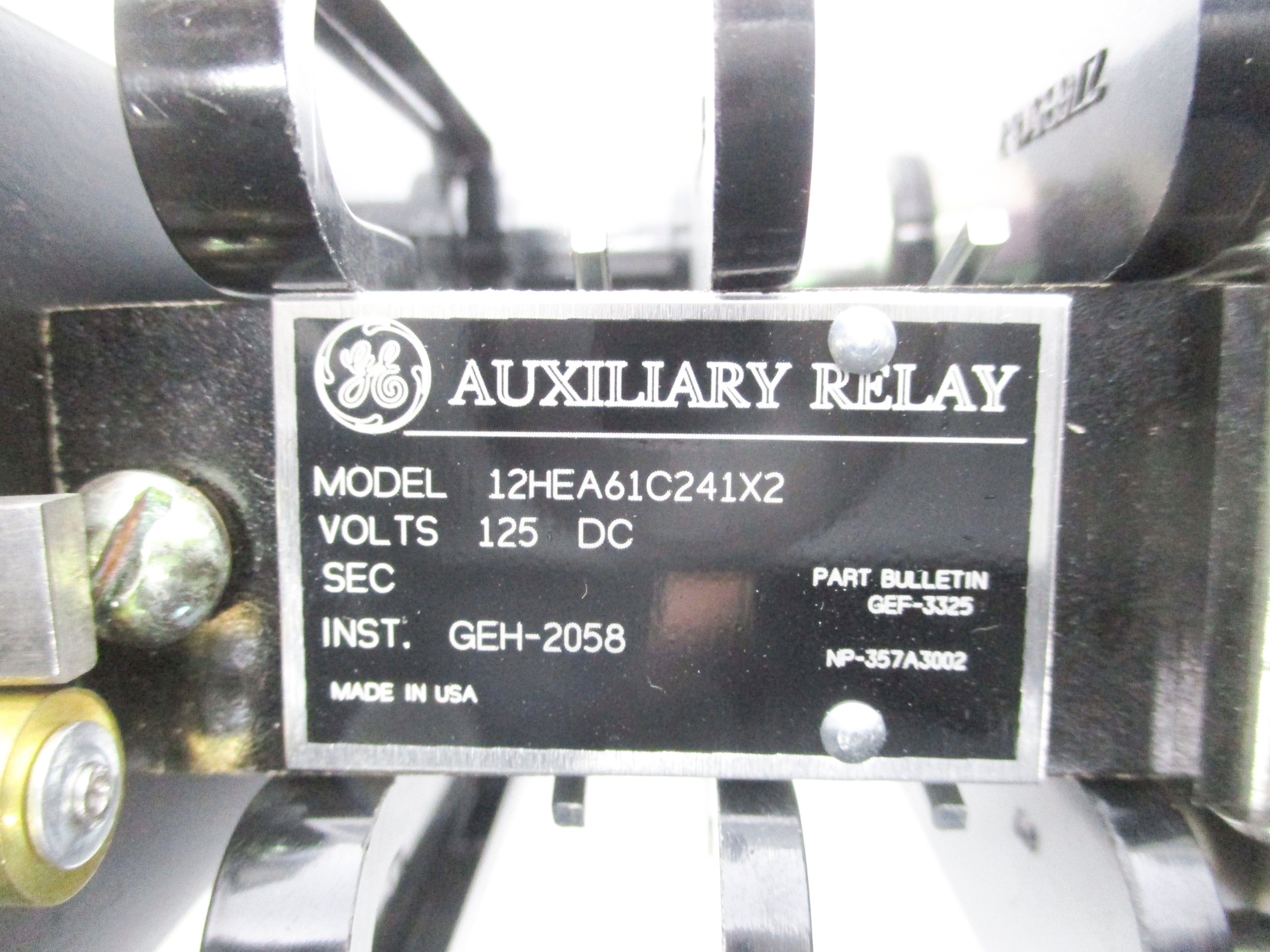 GENERAL ELECTRIC 12HEA61C241X2 HEA61C241X2 NSMP