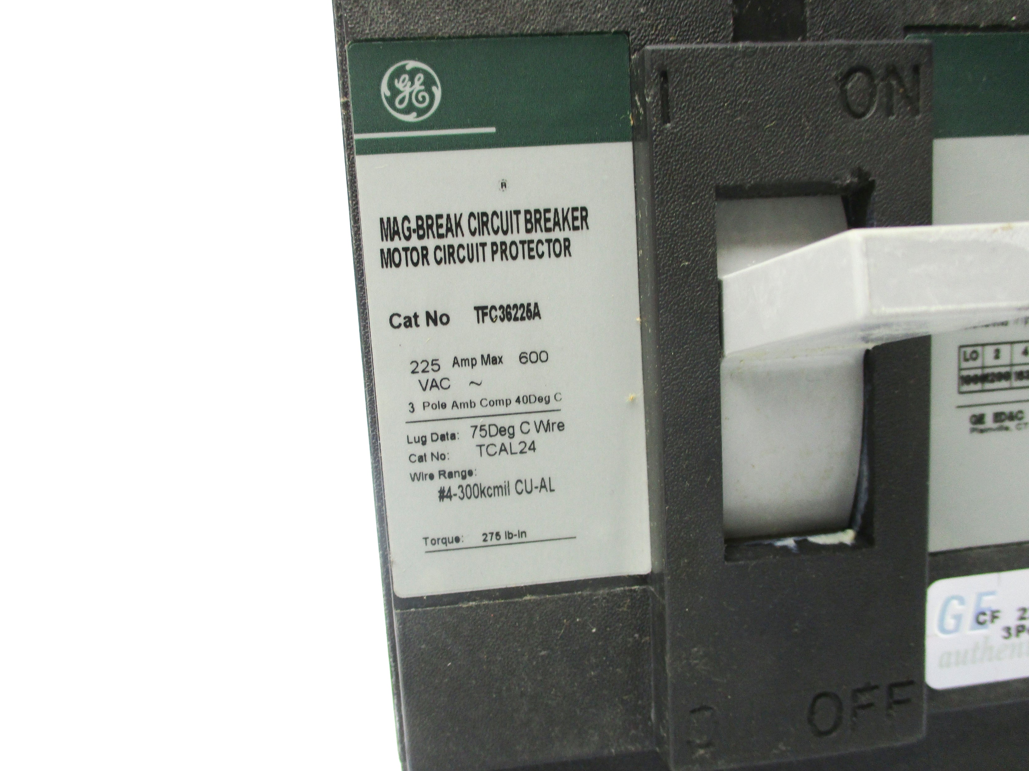 GENERAL ELECTRIC TFC36225A 225A NSMP