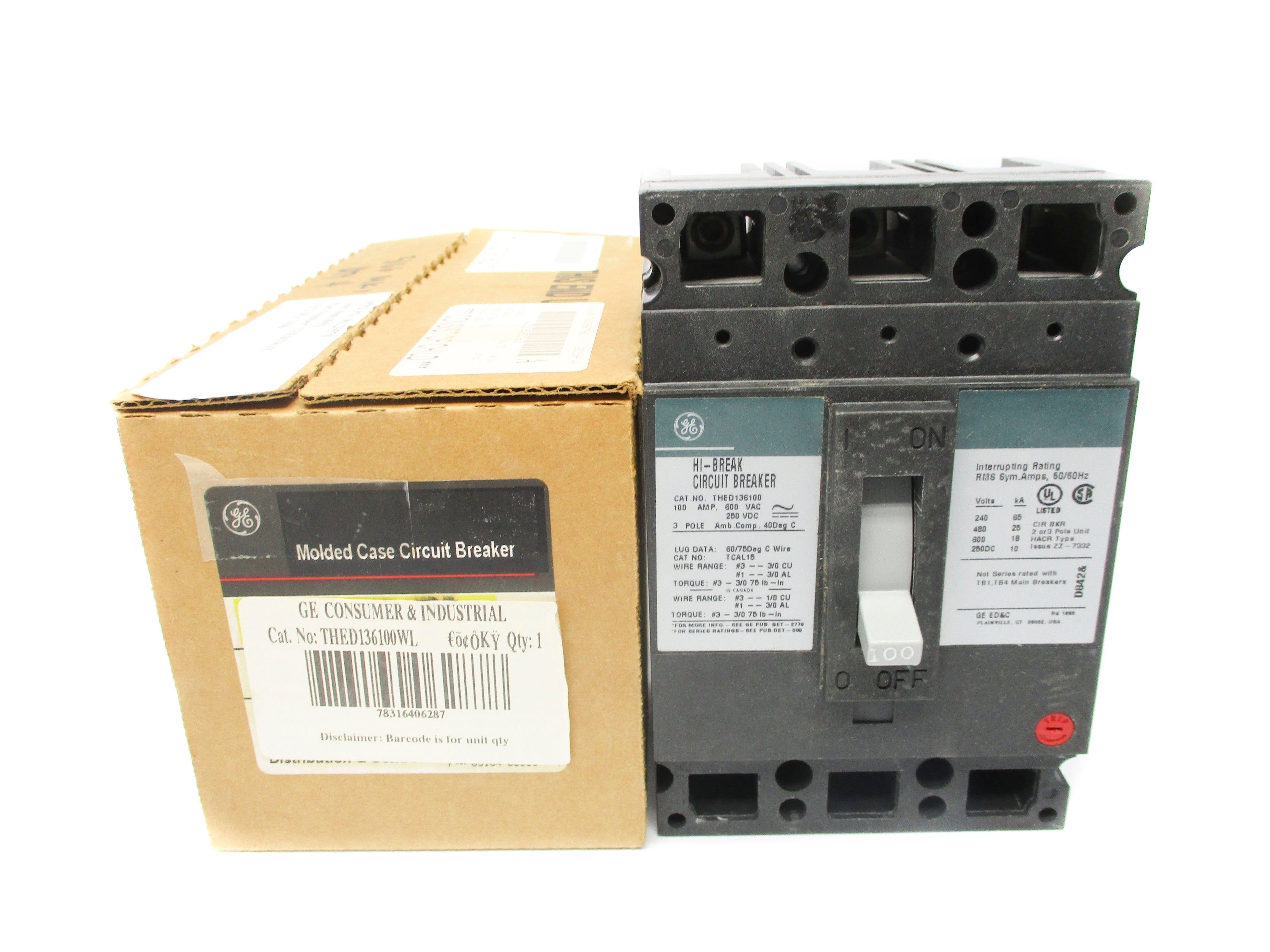GENERAL ELECTRIC THED136100WL 100A NSMP