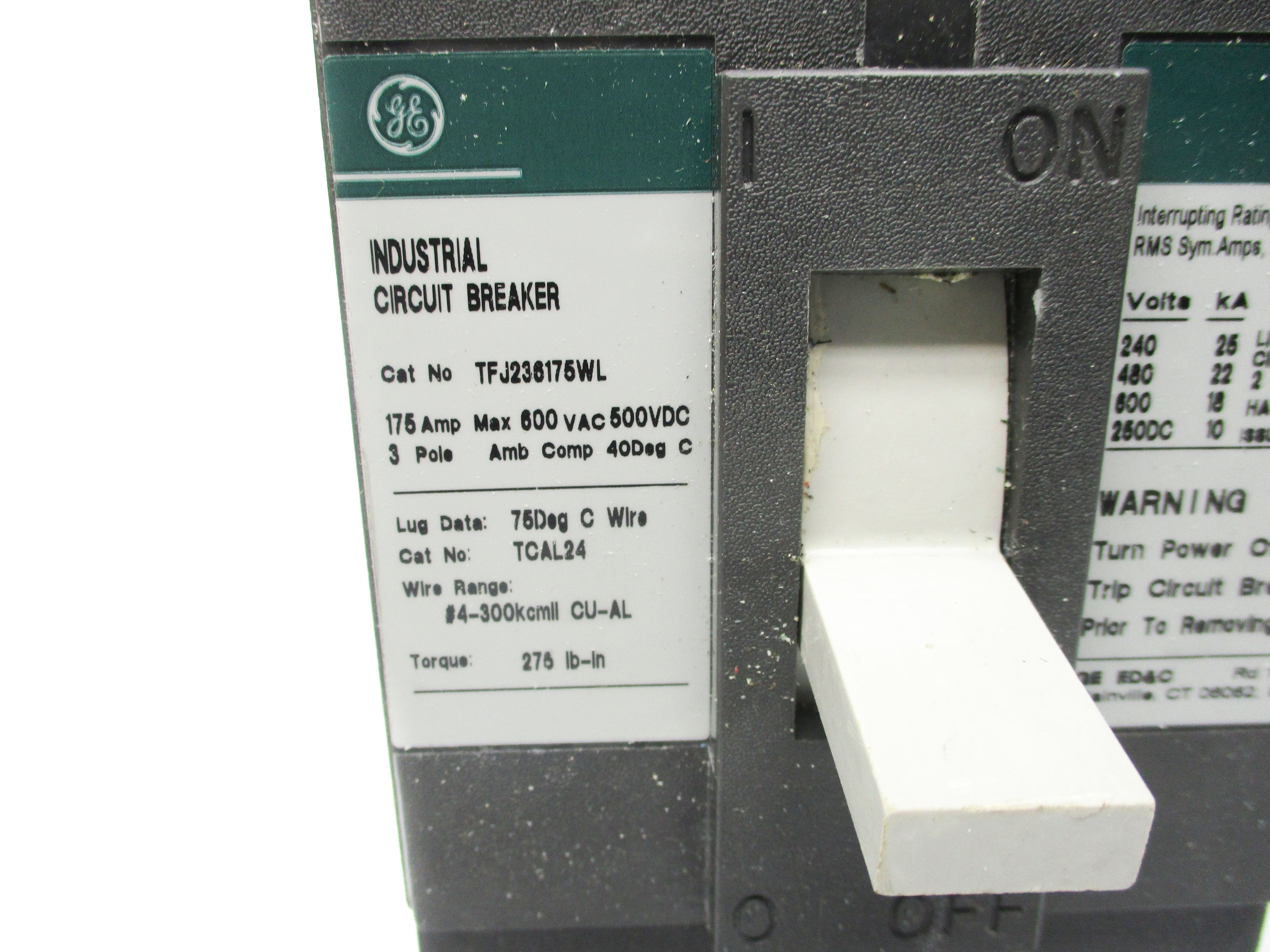 GENERAL ELECTRIC TFJ236175WL 175A (AS PICTURED) NSMP