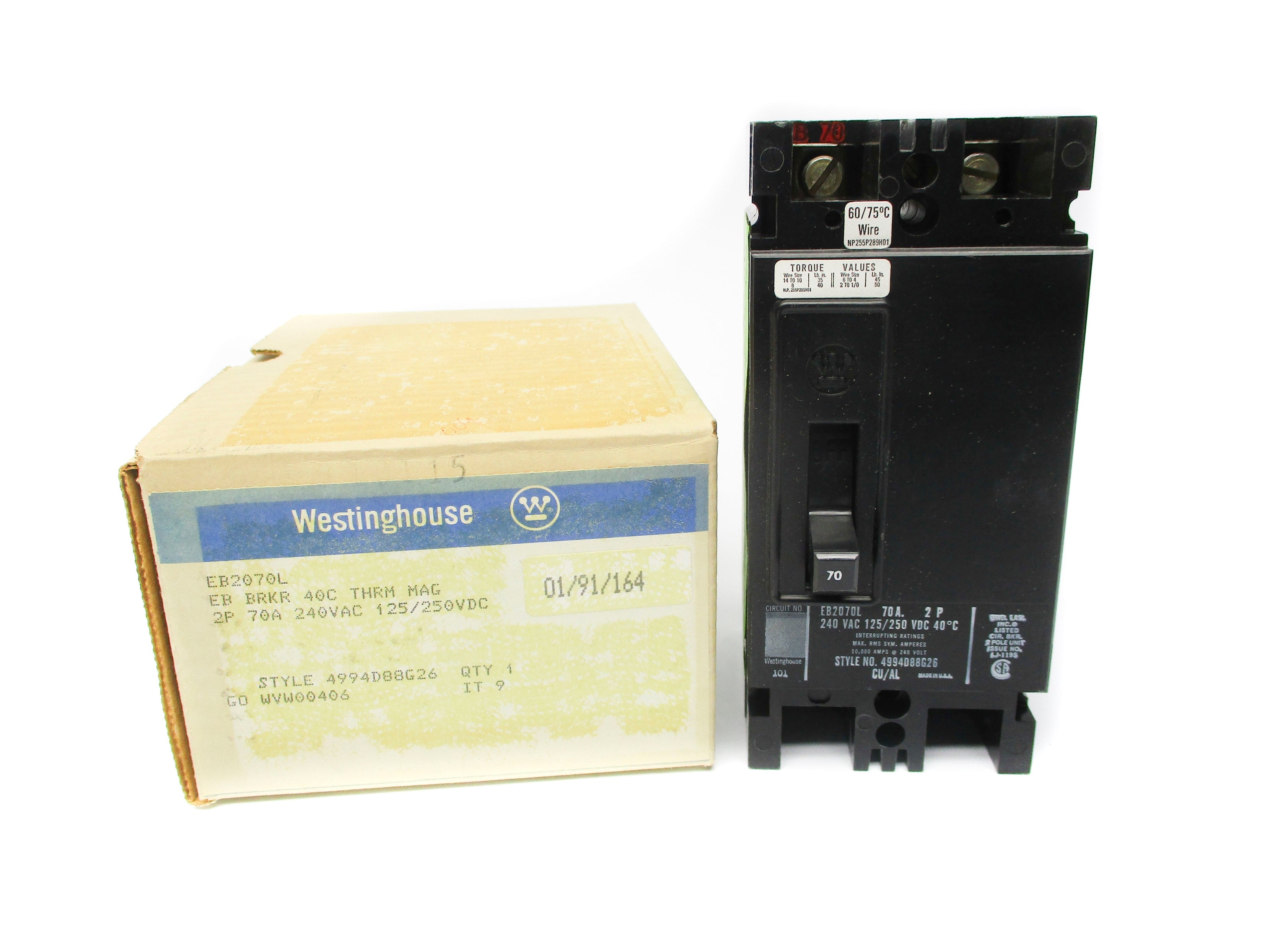 WESTINGHOUSE EB2070L 70A NSMP