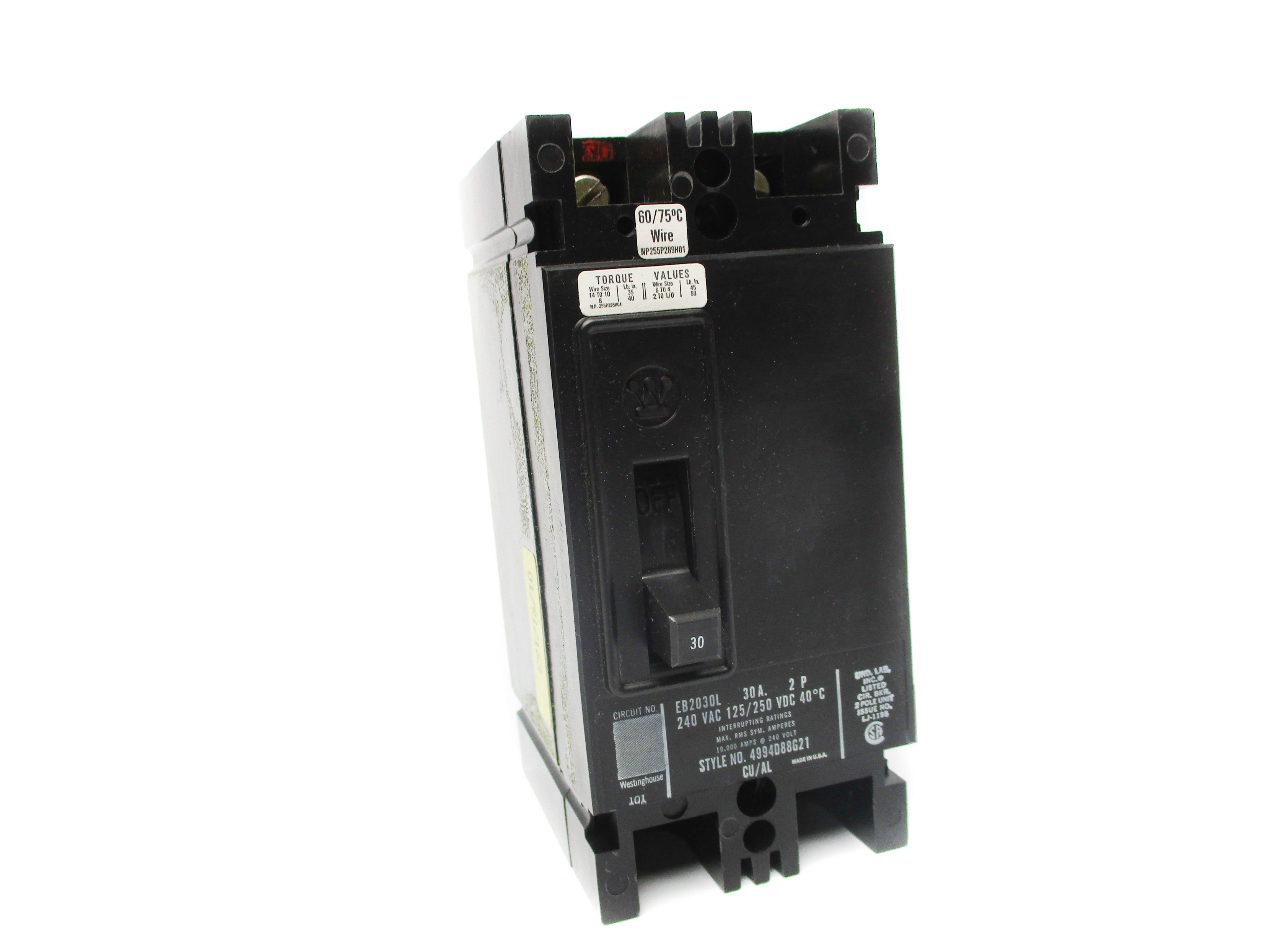 WESTINGHOUSE EB2030L 30A NSMP