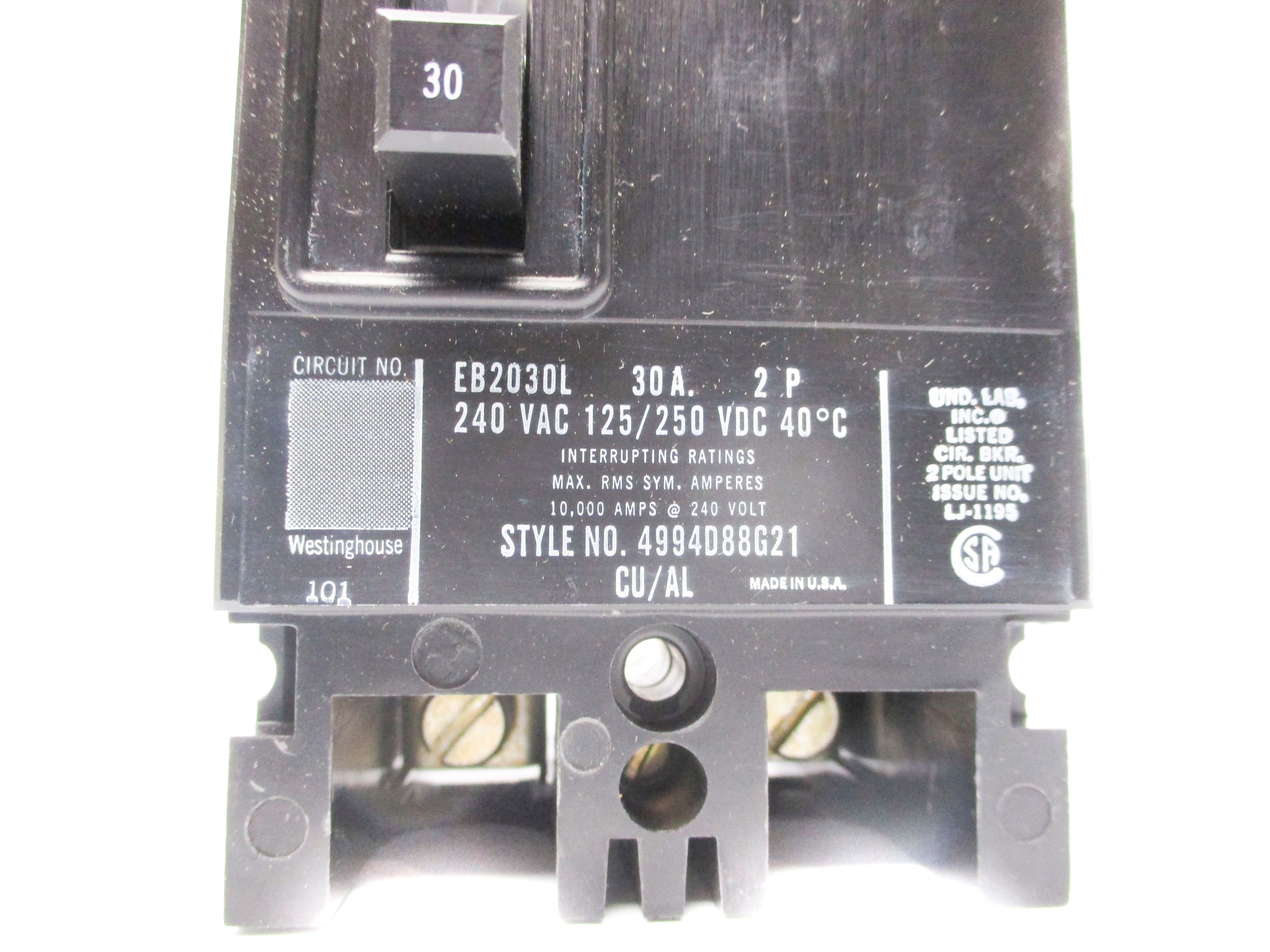 WESTINGHOUSE EB2030L 30A NSMP