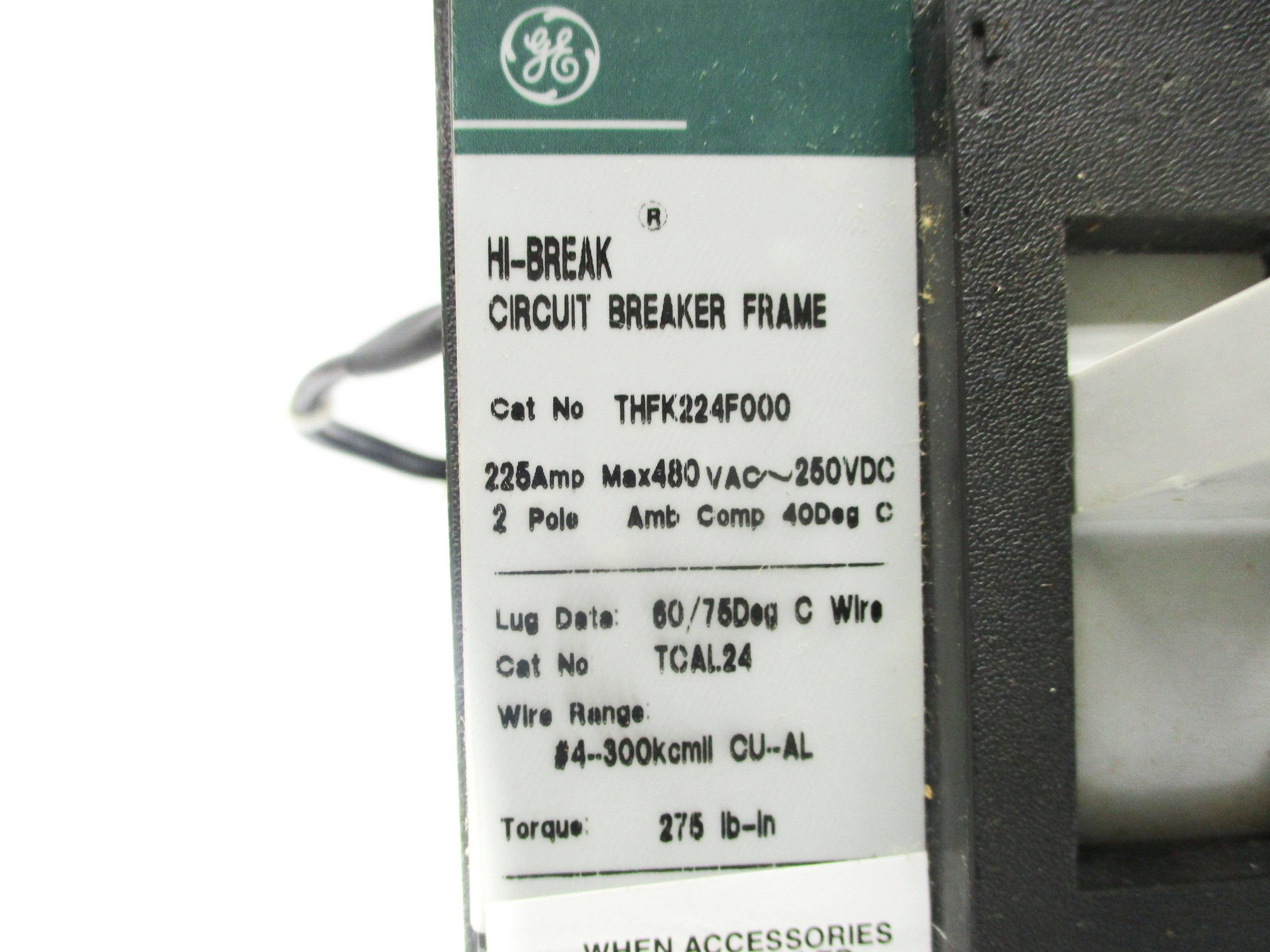 GENERAL ELECTRIC THFK224F000 225A NSMP