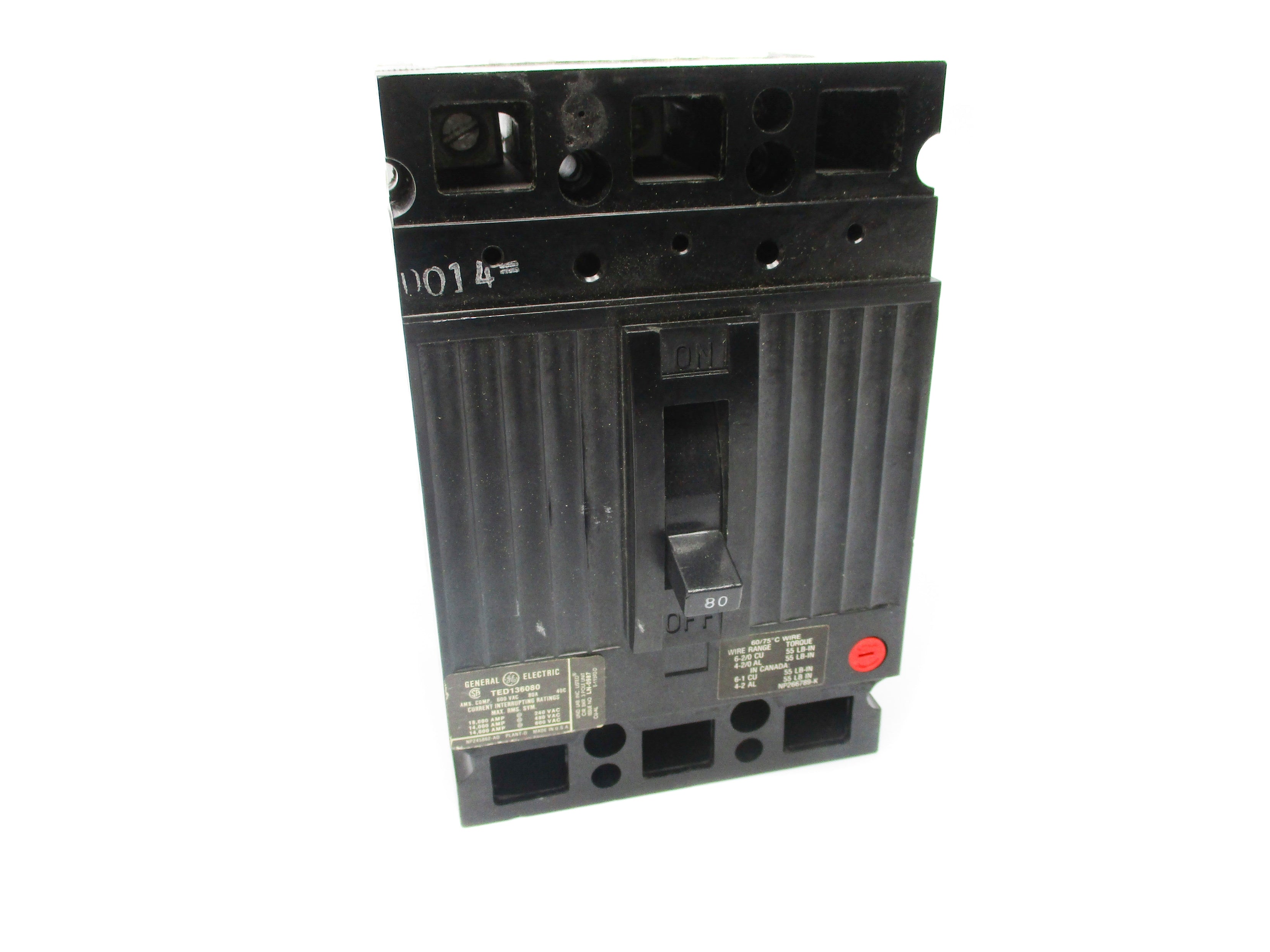 GENERAL ELECTRIC TED136080WL 80A NSMP