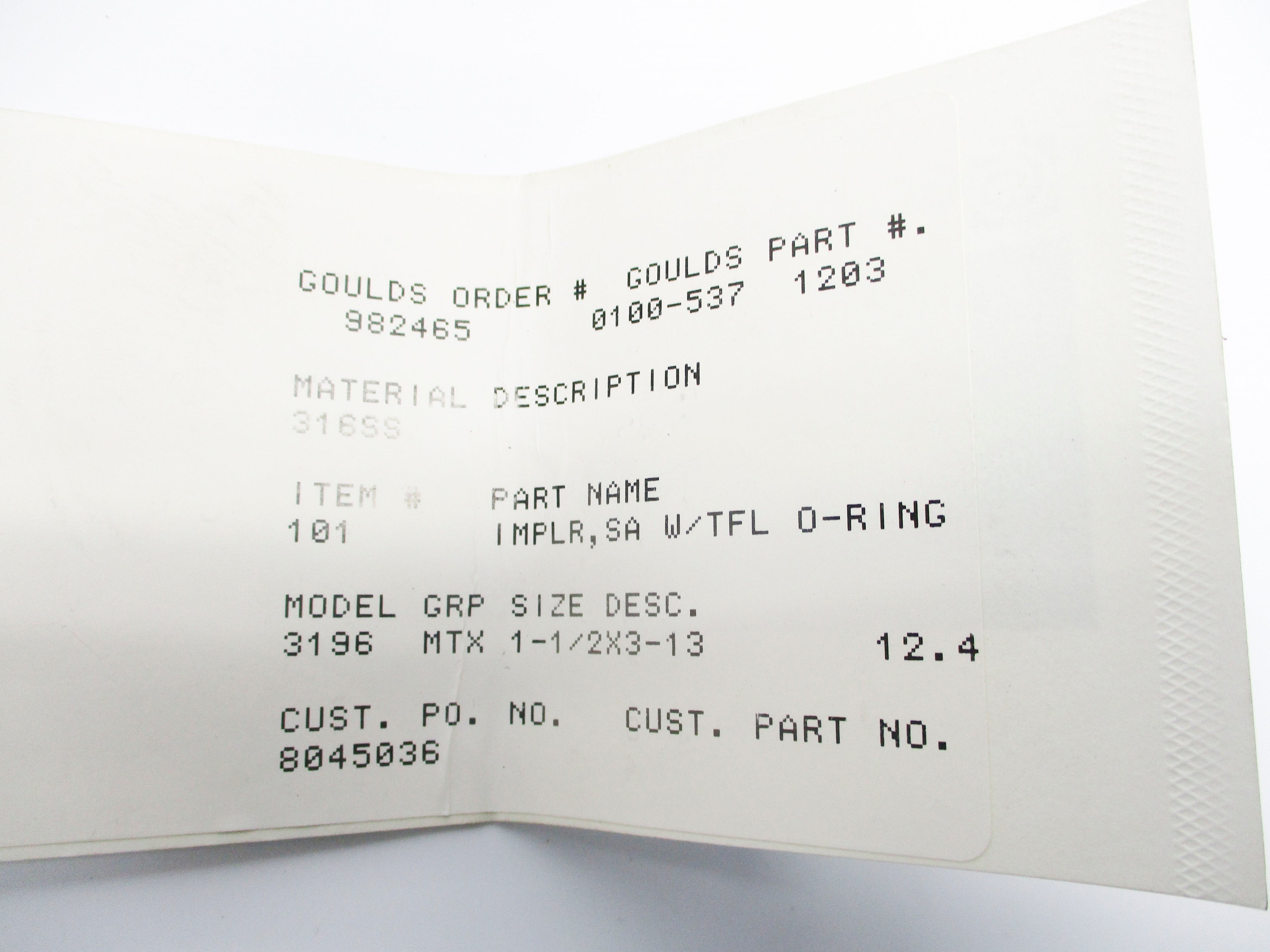 GOULD 0100-537-1203 MODEL 3196 NSNP