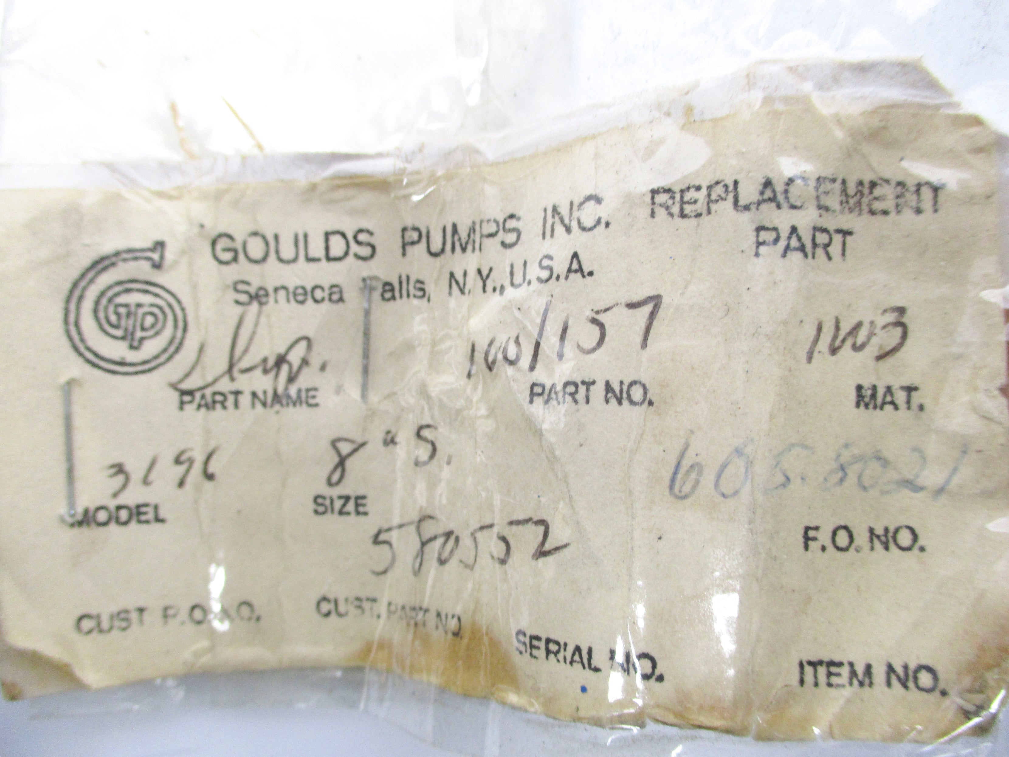 GOULD 100-157 MODEL 3196 UNMP