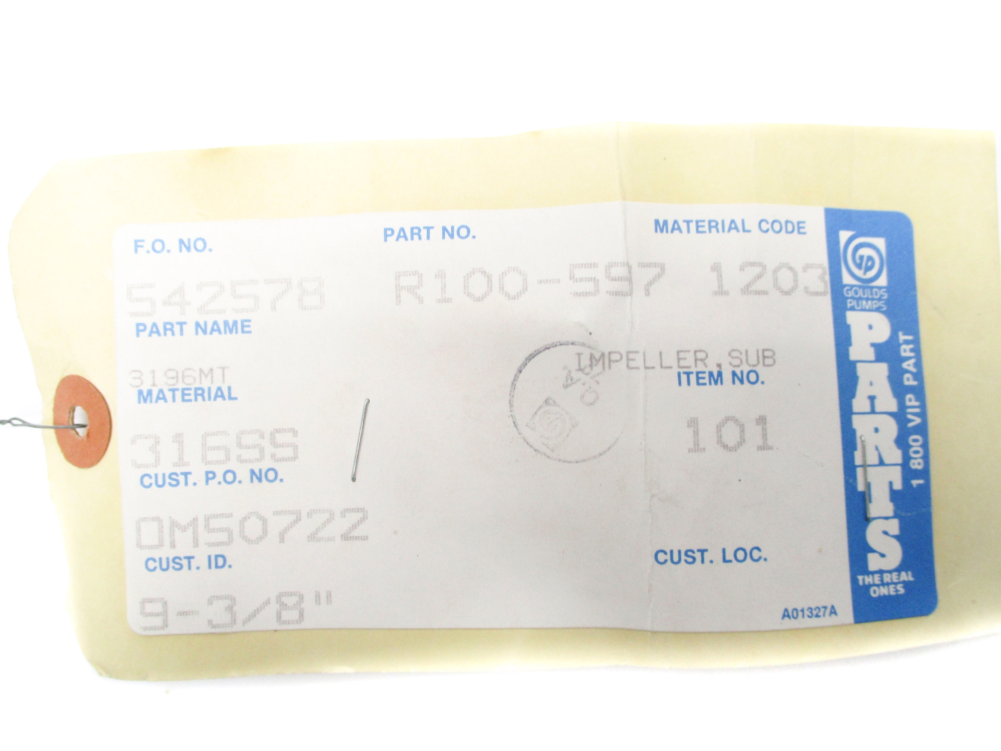 GOULD PUMPS 3196MT R100-597-1203 NSMP