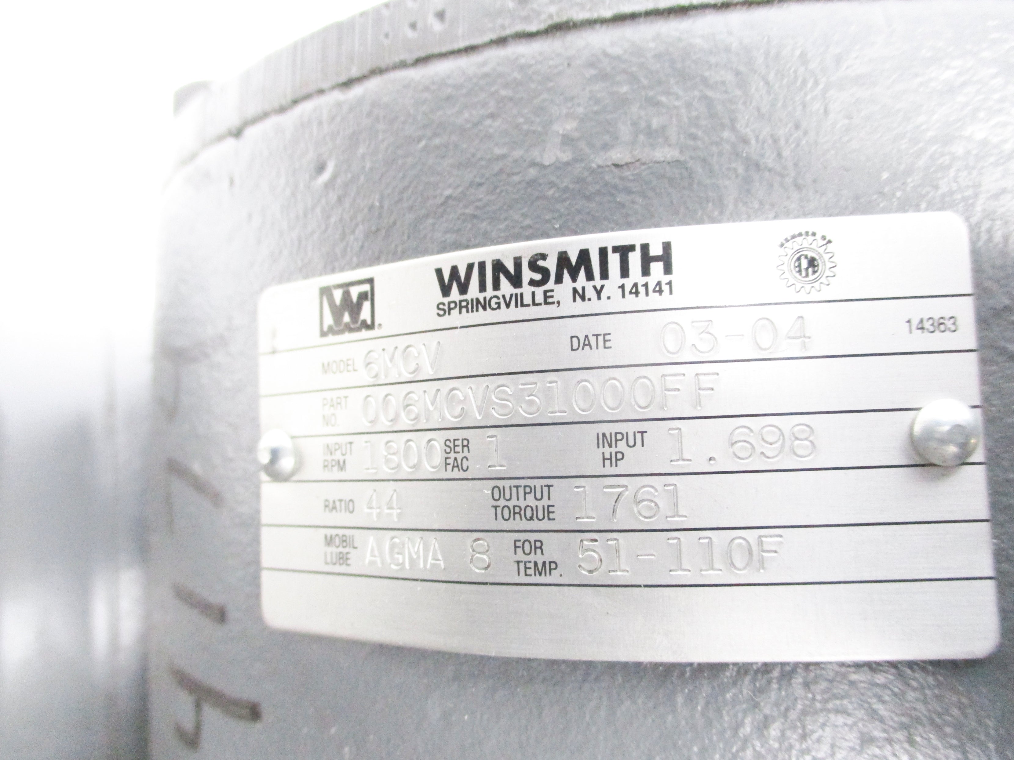 WINSMITH 006MCVS31000FF MODEL 6MCV NSNP