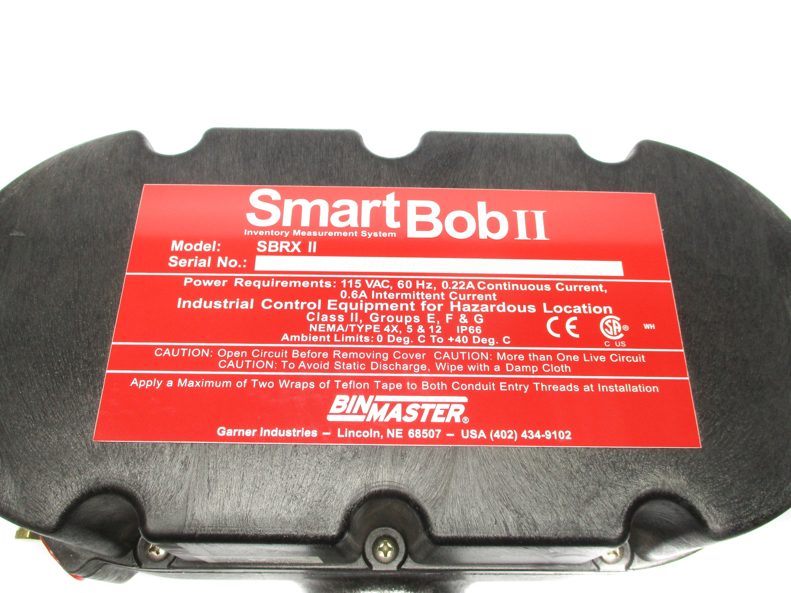 BINMASTER 730-5038 MODEL SBRX II NSMP