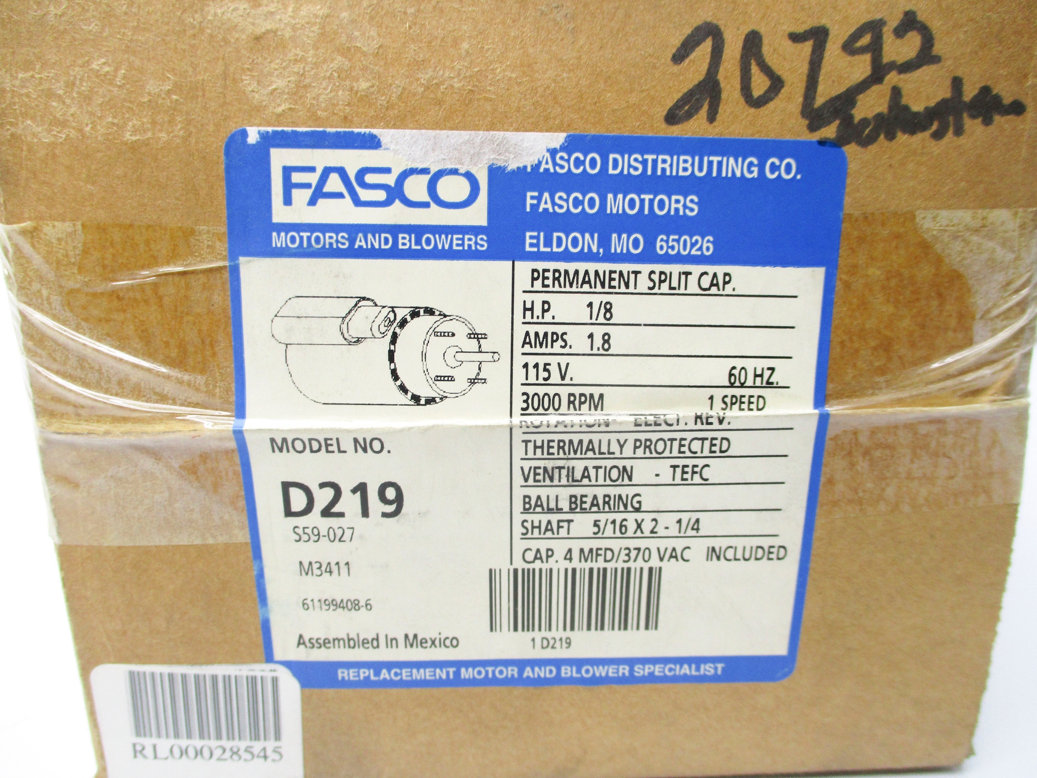FASCO D219 NSFS