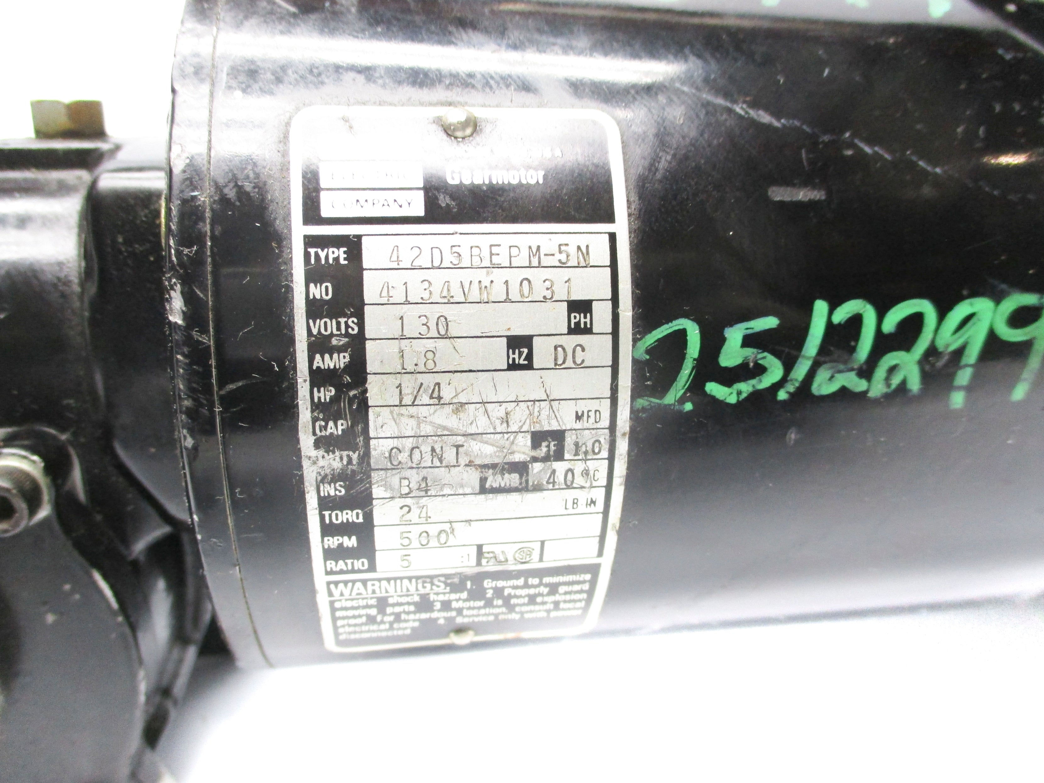 BODINE ELECTRIC 42D5BEPM-5N UNMP