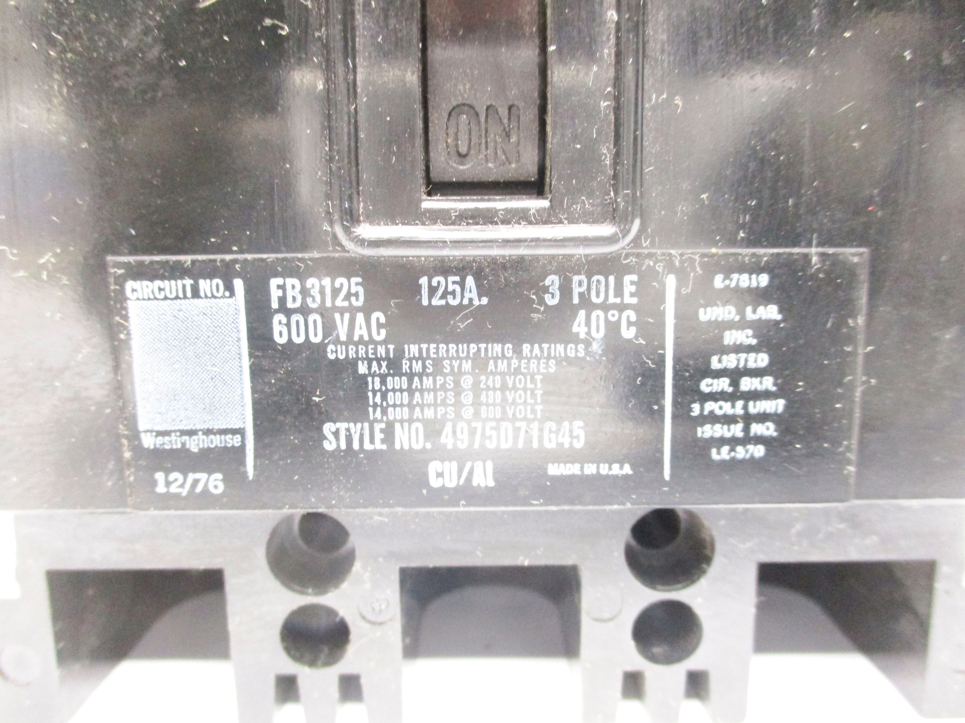 WESTINGHOUSE FB3125 125A NSNP