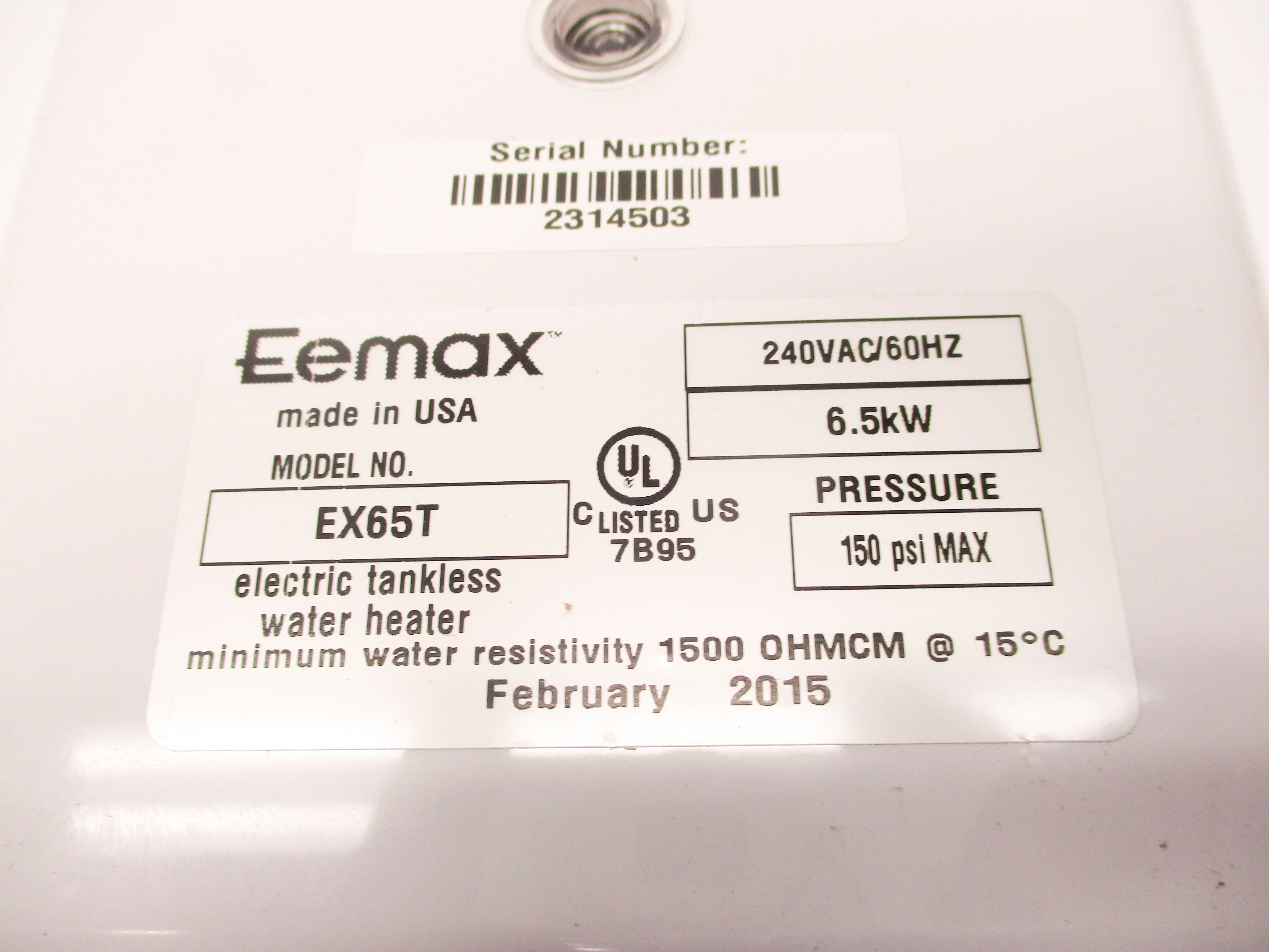 EEMAX EX65T 150 PSI NSMP