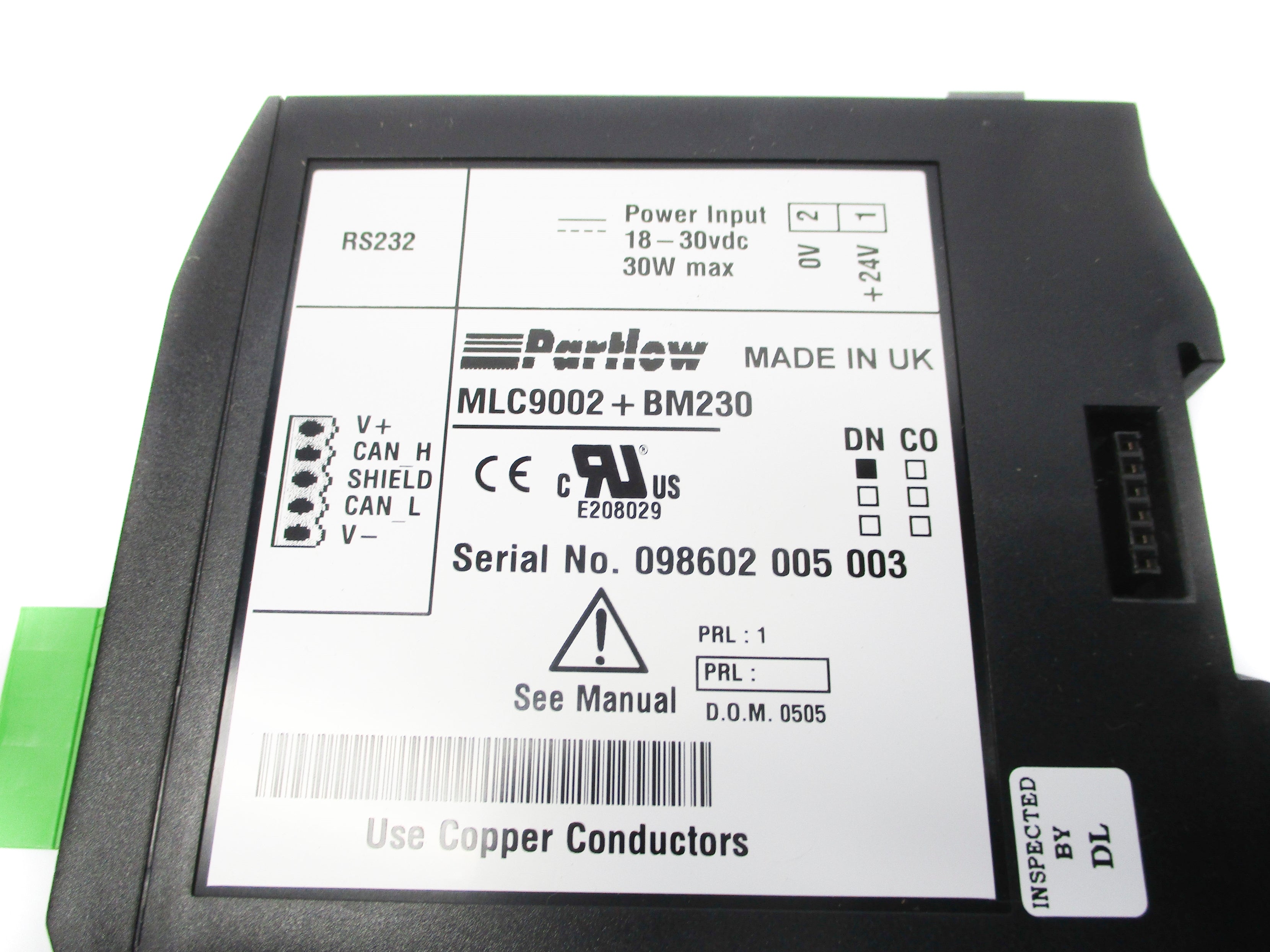 PARTLOW MLC9002+BM230 MLC9002BM230DN NSMP