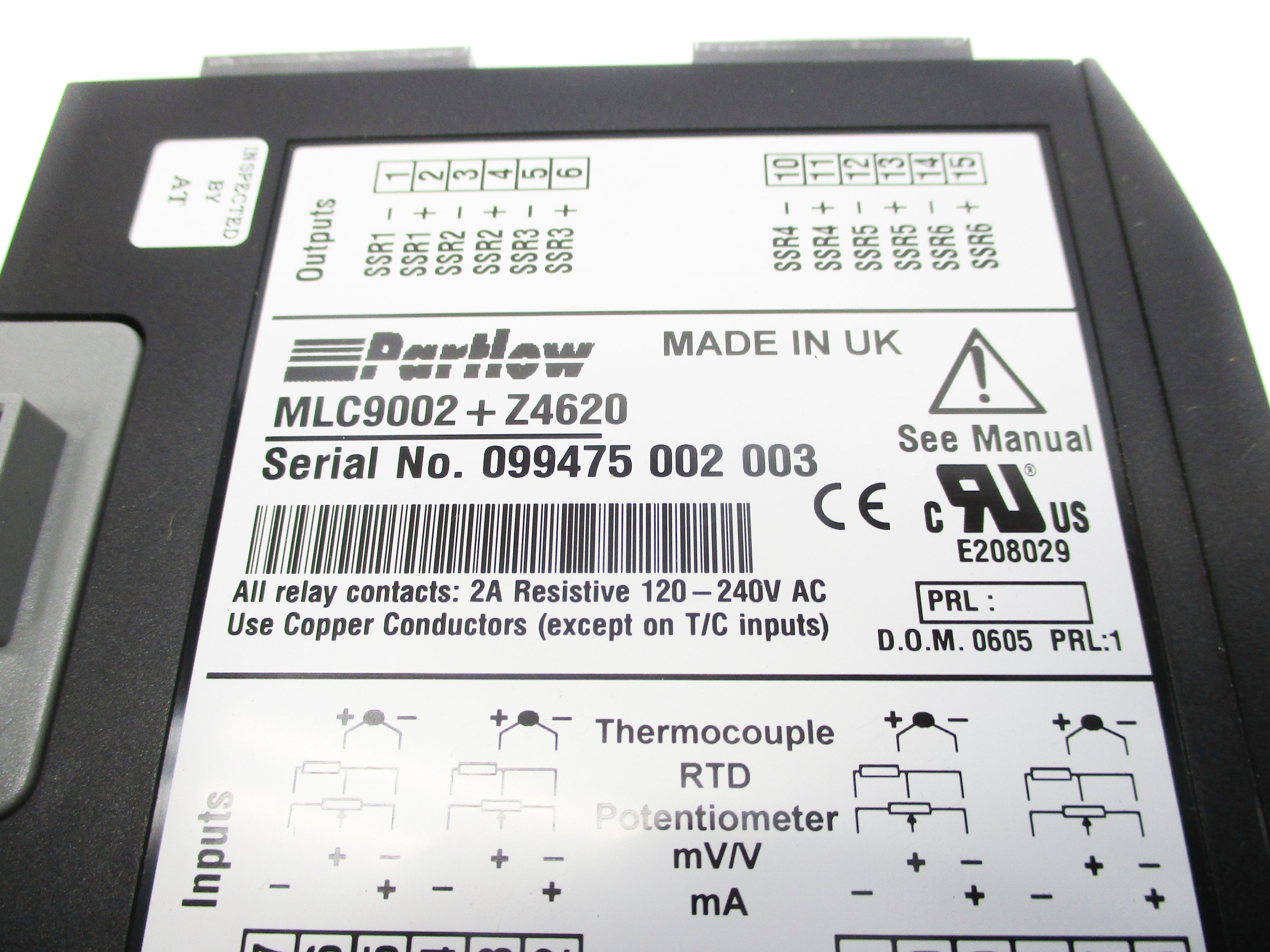 PARTLOW MLC9002+Z4620 NSMP