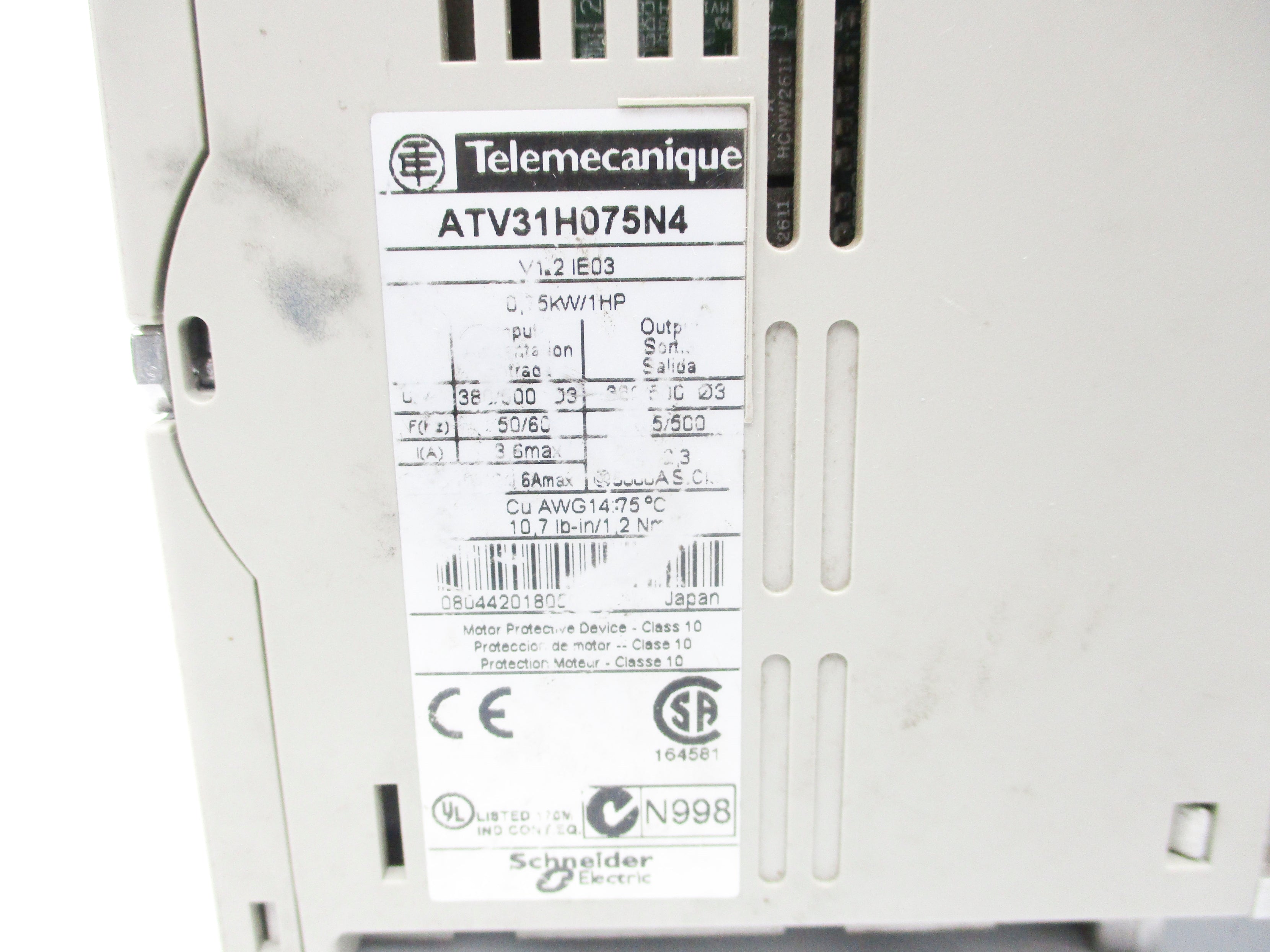 TELEMECANIQUE ATV31H075N4 UNMP