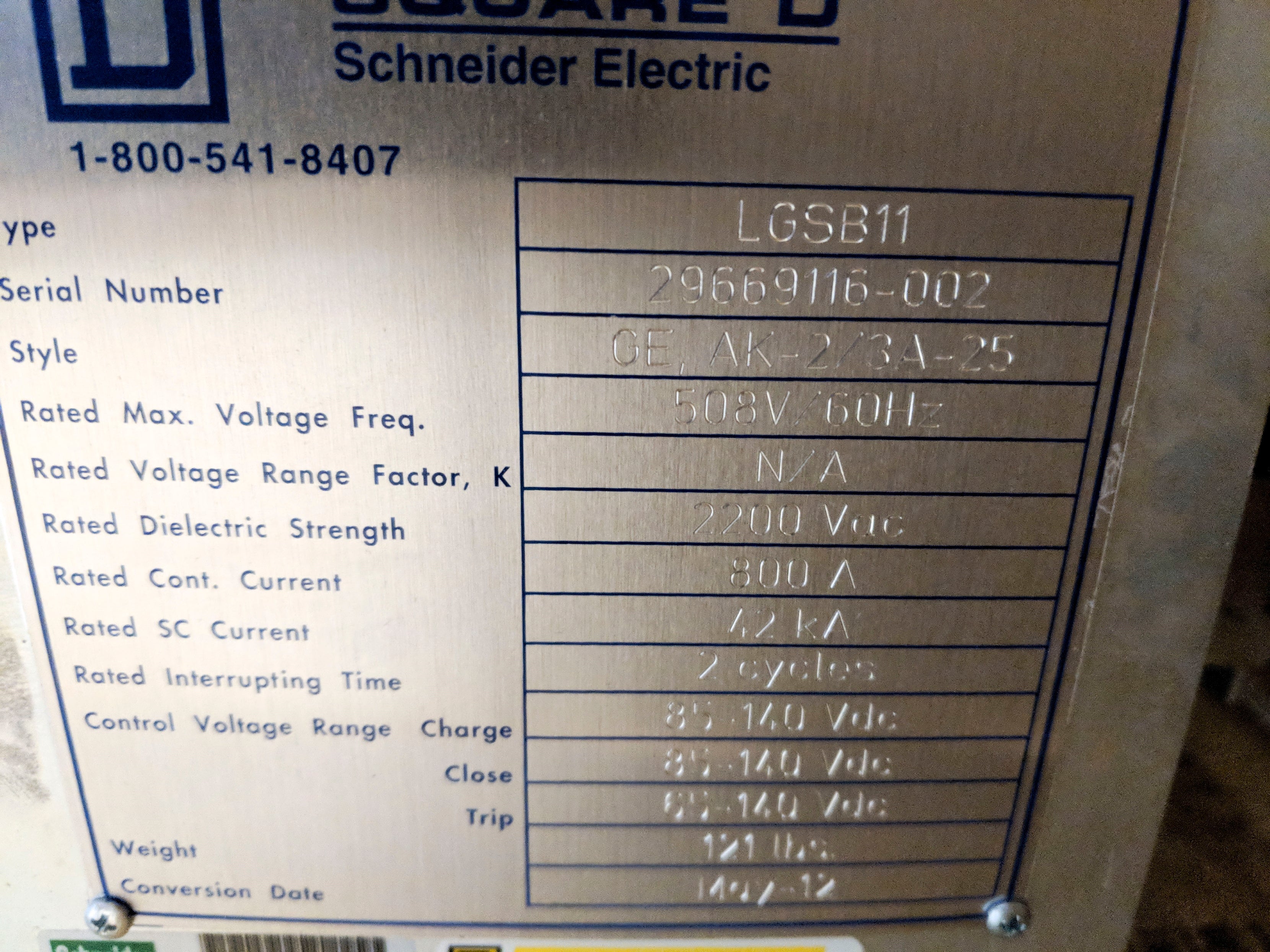 SQUARE D MASTERPACT TA2PPR41A9SG LGSB11 NSNP