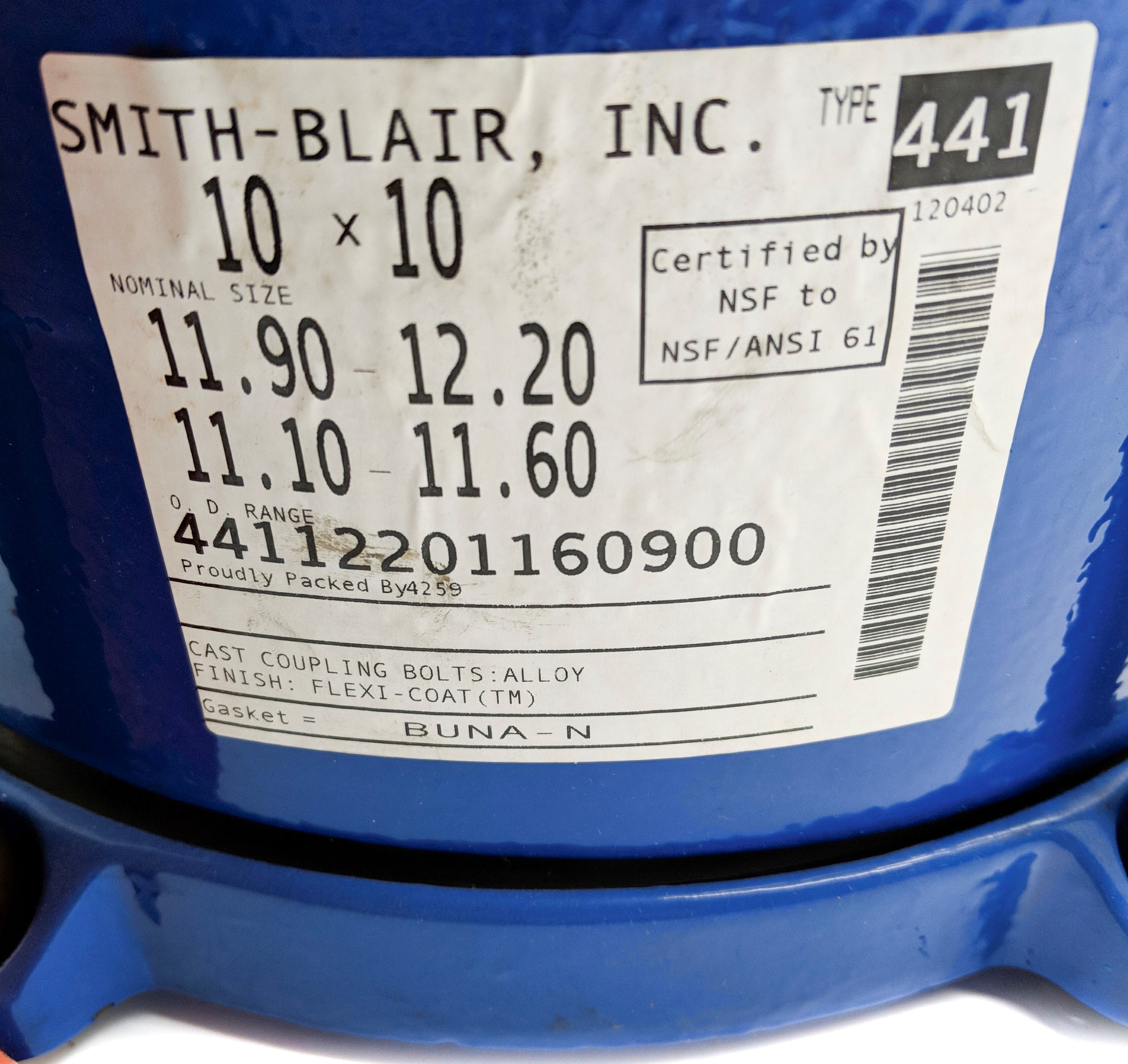 SMITH BLAIR 44112201160900 TYPE 441 NSNP