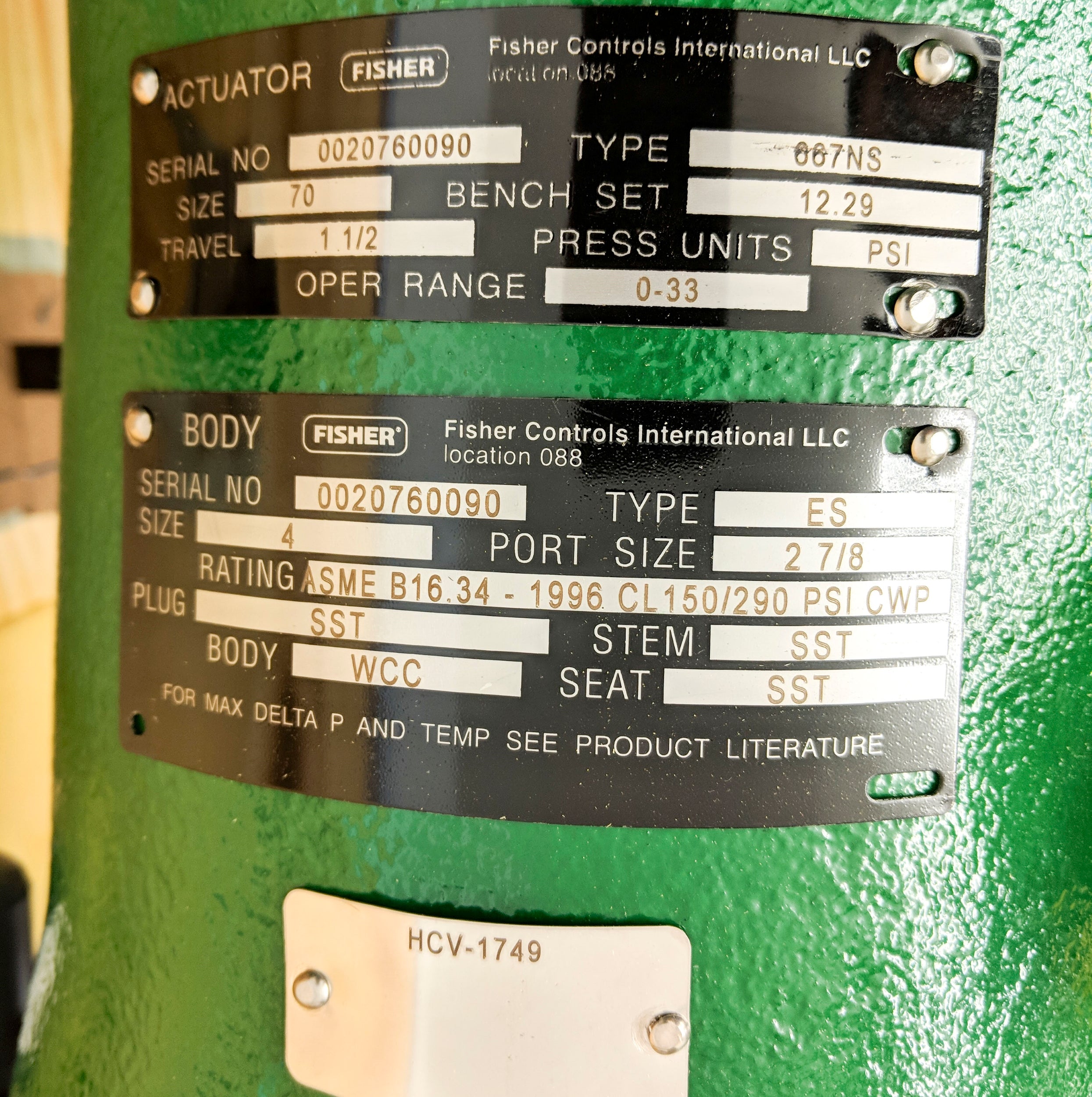 FISHER 667NS TYPE ES NSNP