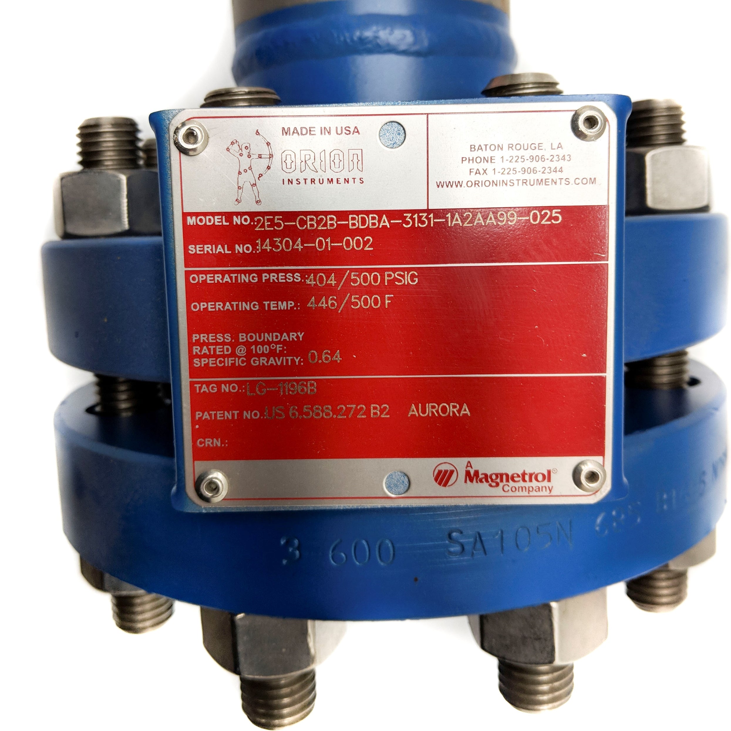 ORION INSTRUMENTS 2E5-CB2B-BDBA-3131-1A2AA99-025 NSNP