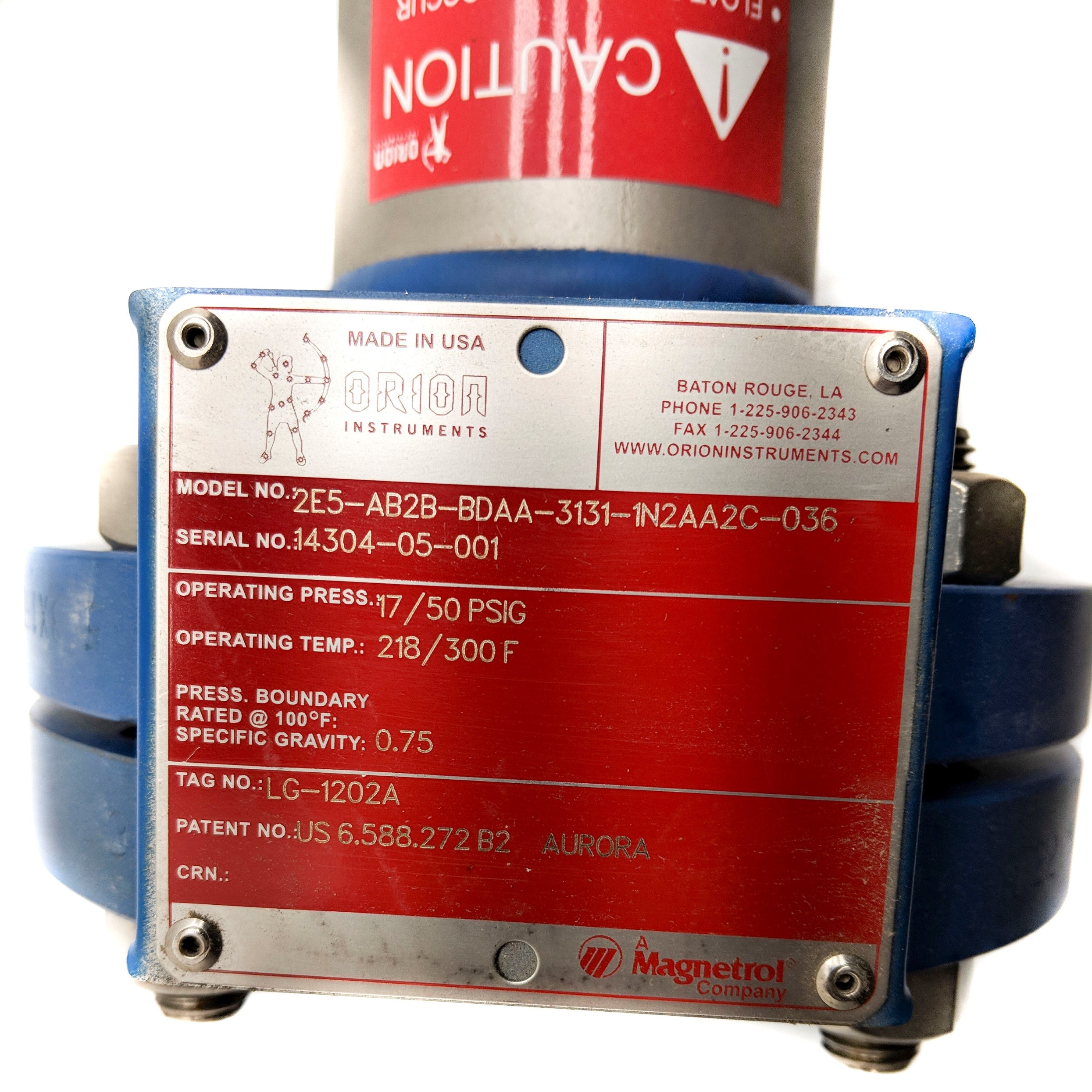 ORION INSTRUMENTS 2E5-AB2B-BDAA-3131-1N2AA2C-036 NSNP