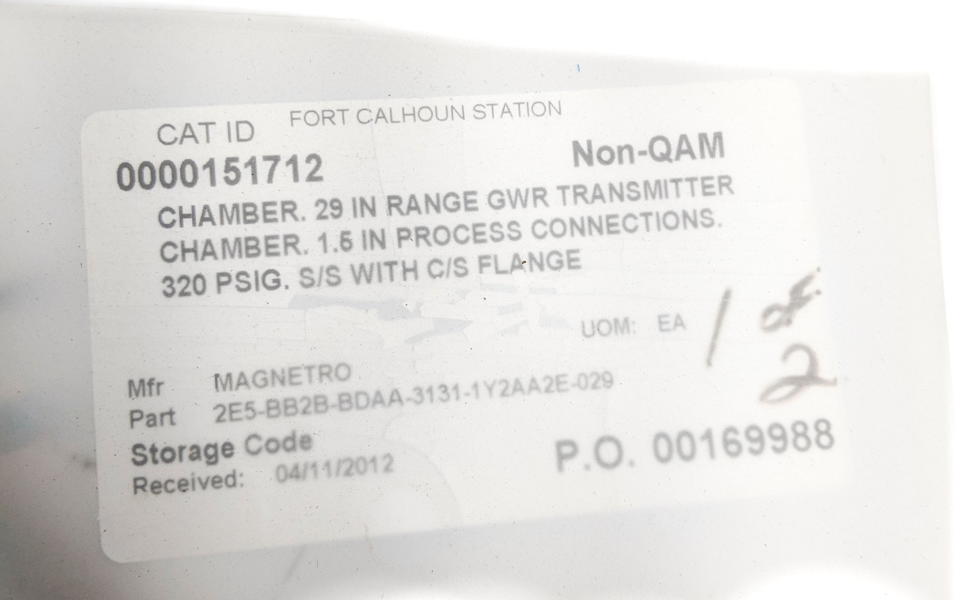 ORION INSTRUMENTS 2E5-BB2B-BDAA-3131-1Y2AACE-029 NSNP