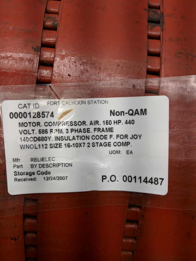 RELIANCE ELECTRIC 404865AR 7-12-58 140CD680Y NSNP