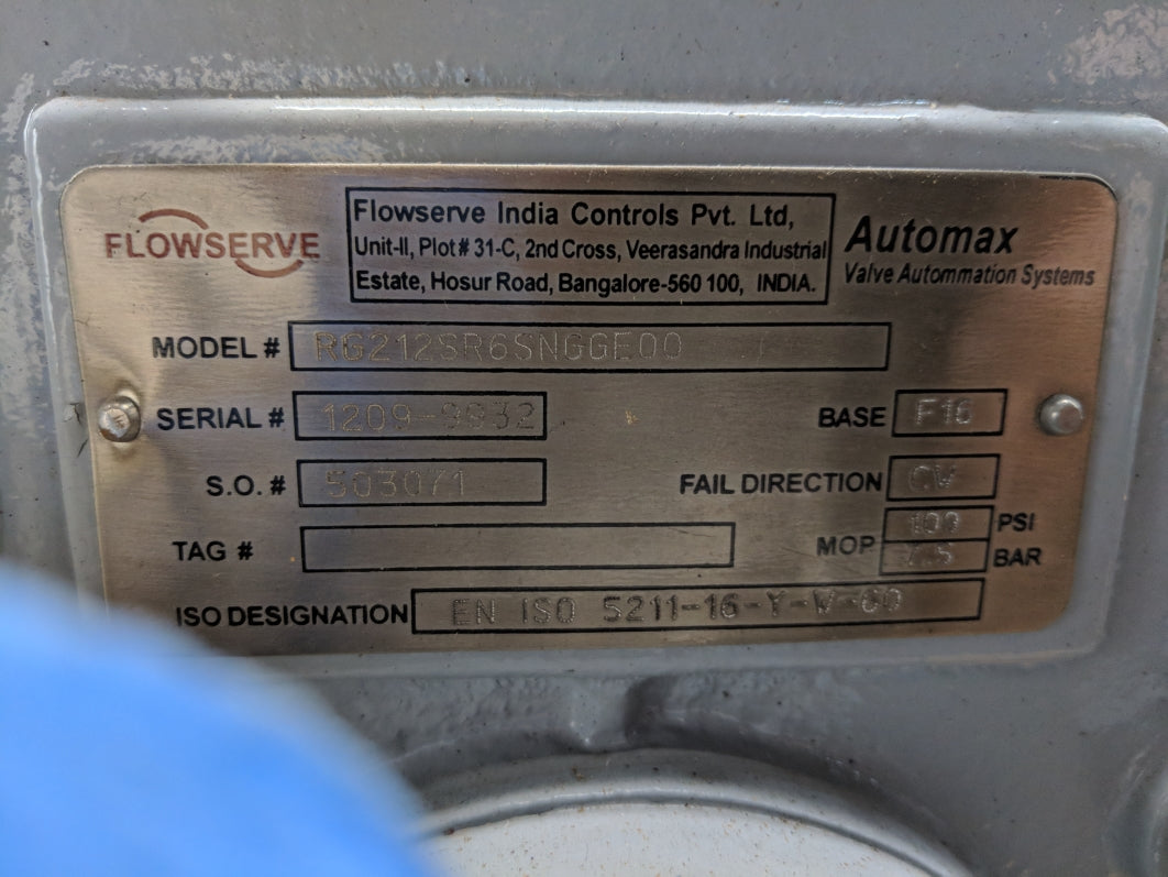 FLOWSERVE AUTOMAX RG212SR6SNGGE00 NSNP