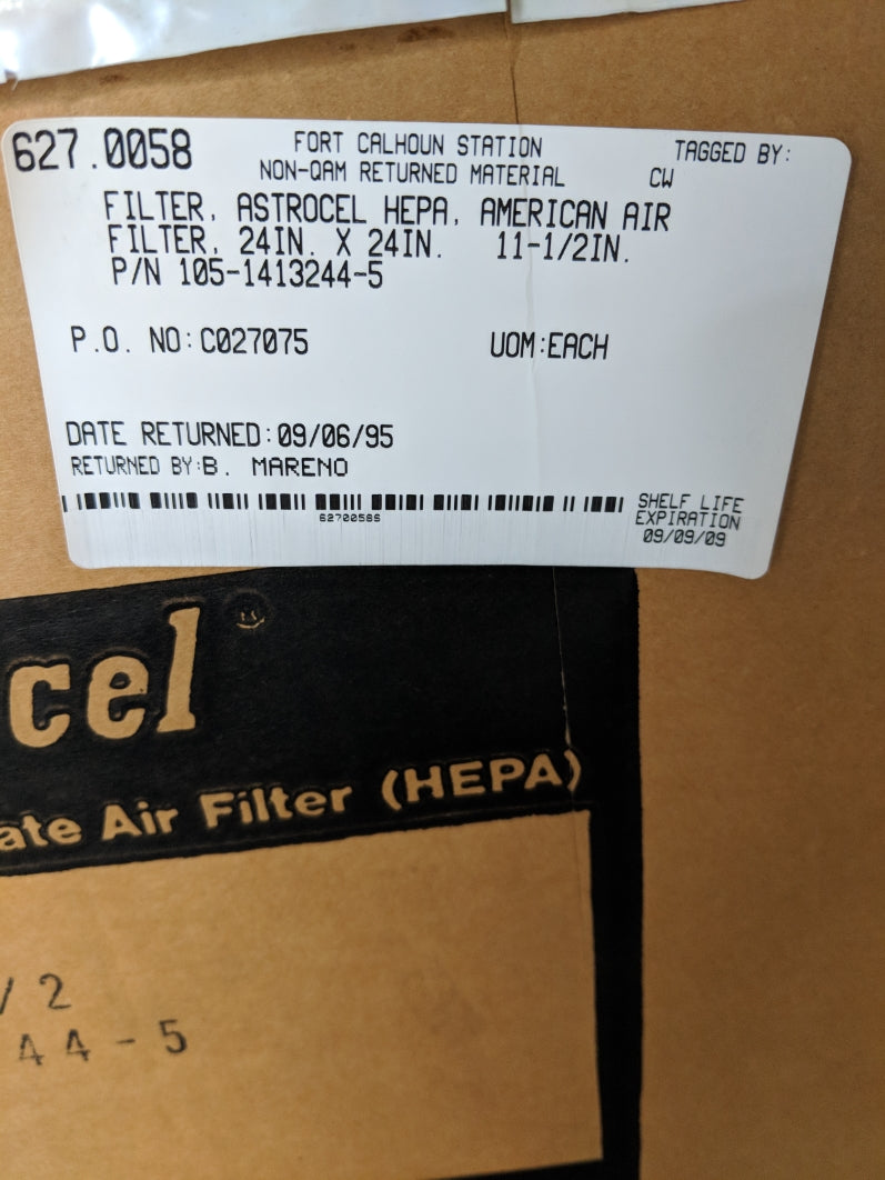 ASTROCELL HCX 105-1413244-5 1500CFM NSMP