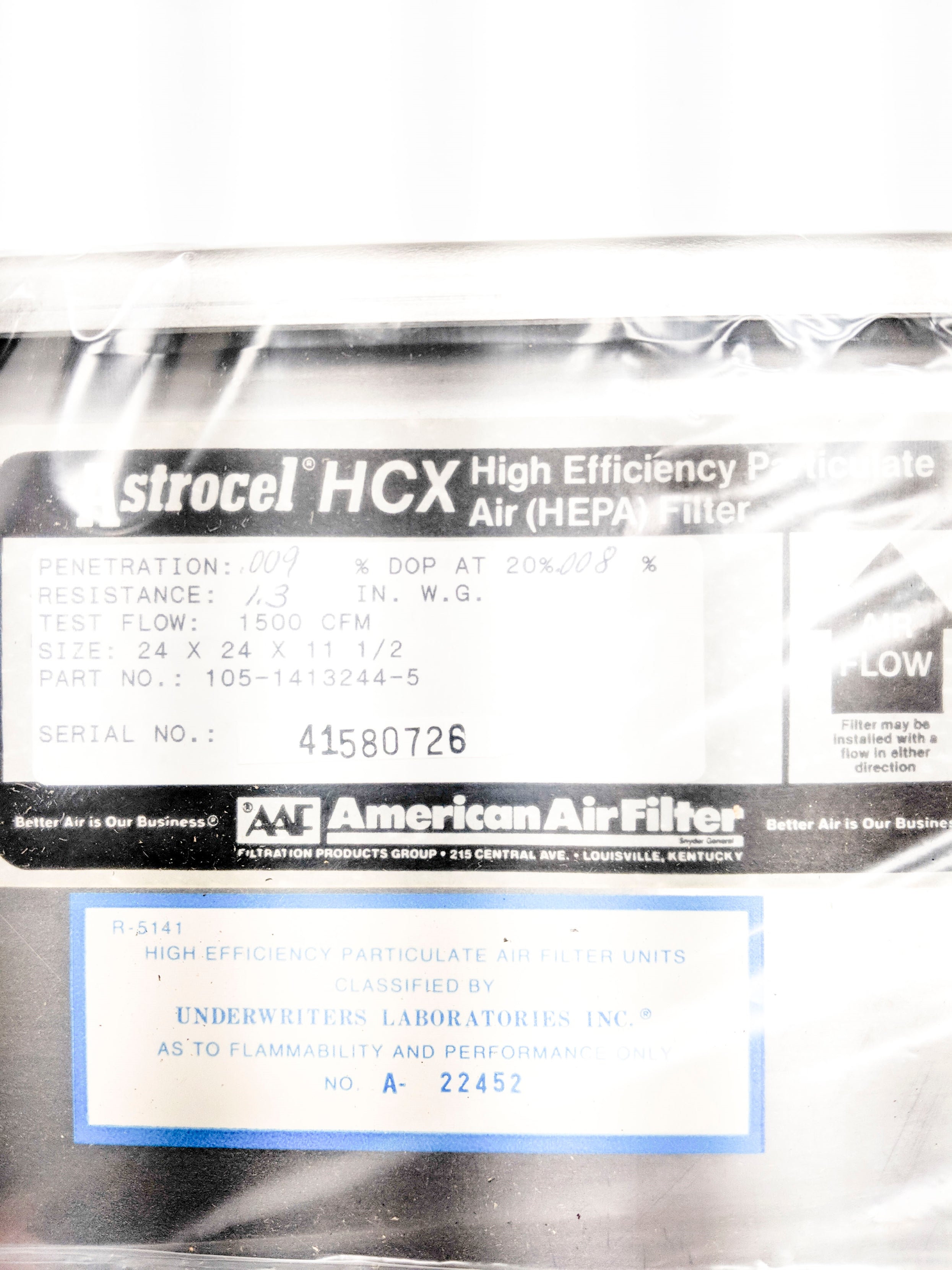 ASTROCELL HCX 105-1413244-5 1500CFM NSMP