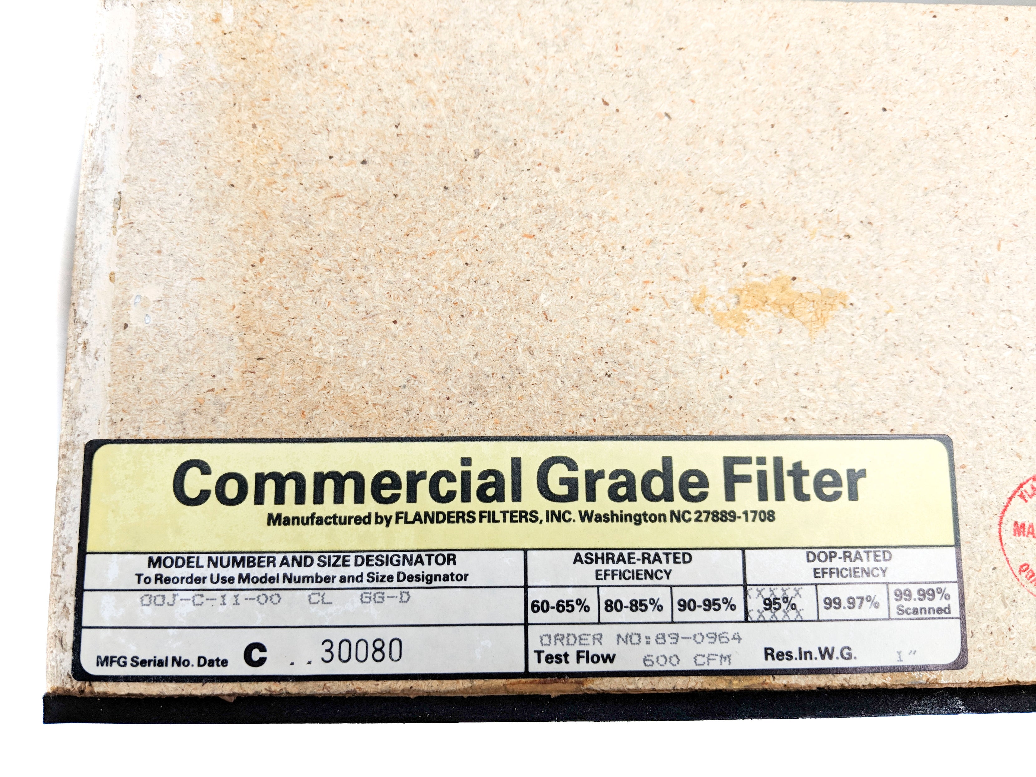 FLANDERS 00J-C-11-00 CL GG-D 600CFM NSMP