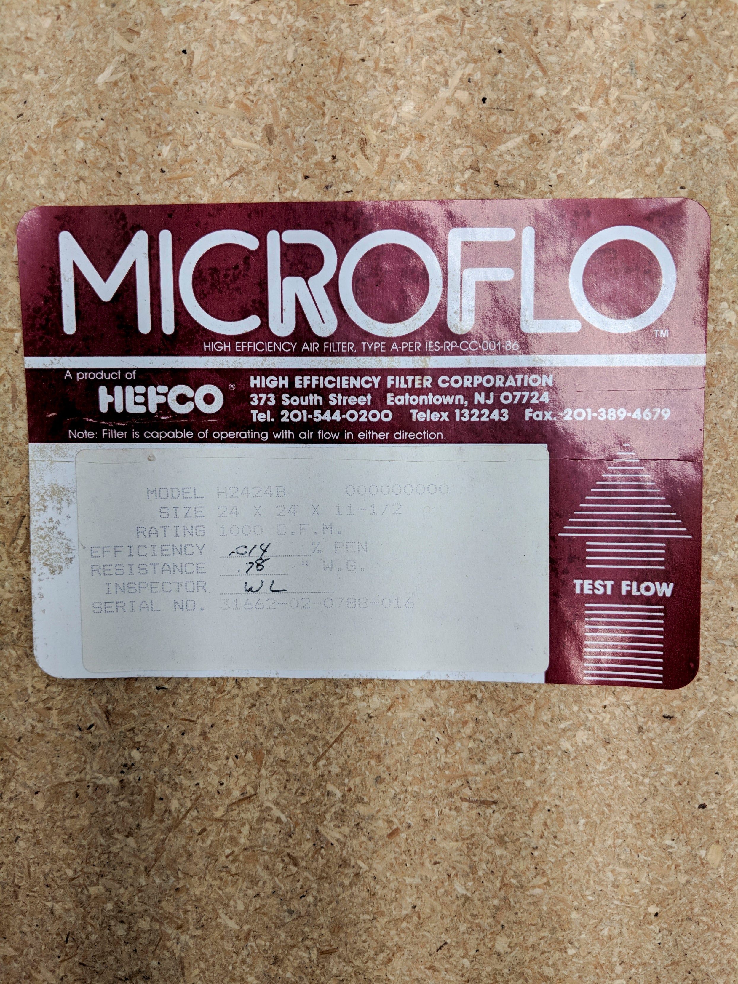 MICROFLO HEFCO H2424B (AS PICTURED) NSMP