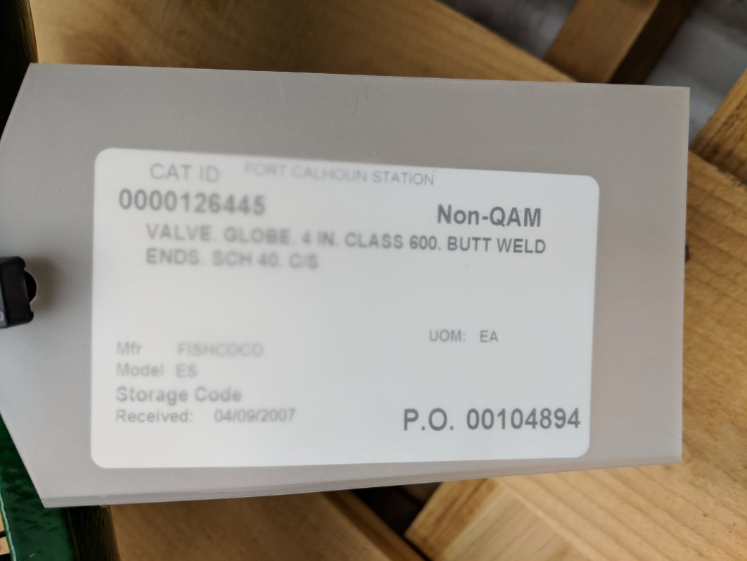 FISHER TYPE ES CLASS 600 SCH40 NSNP