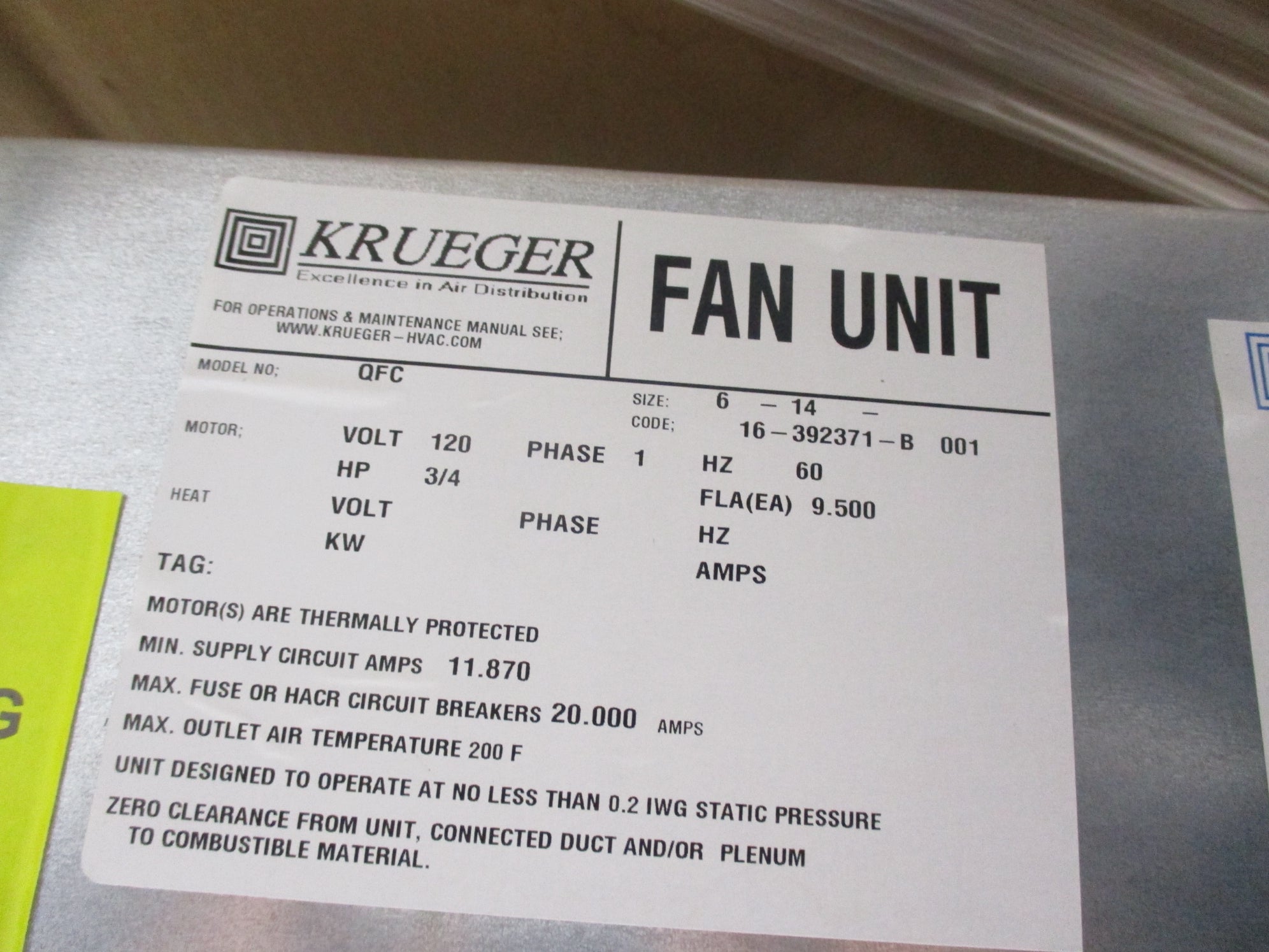 KRUEGER QFC-14 NSNP
