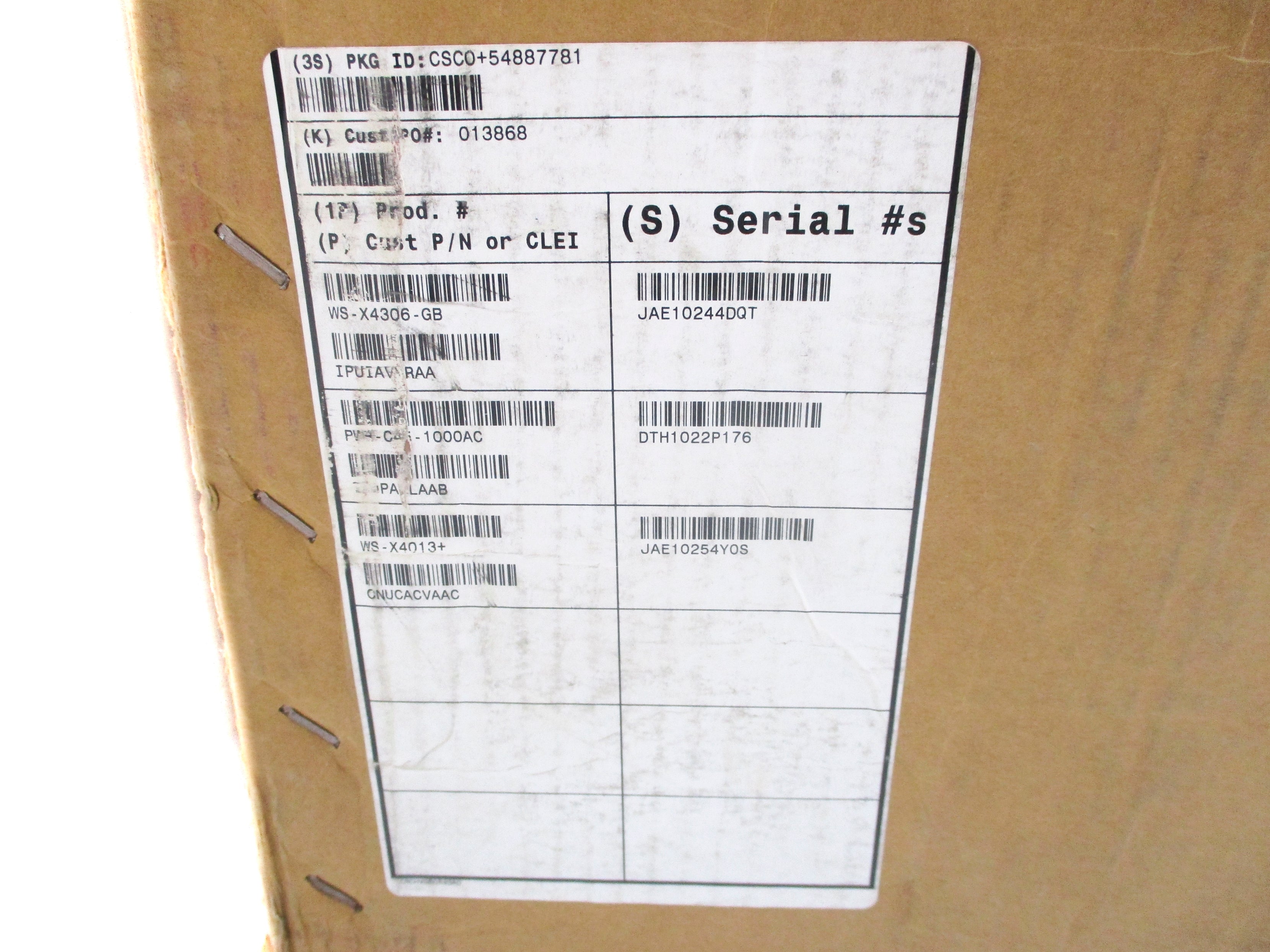 CISCO SYSTEMS WS-C4506 NSMP
